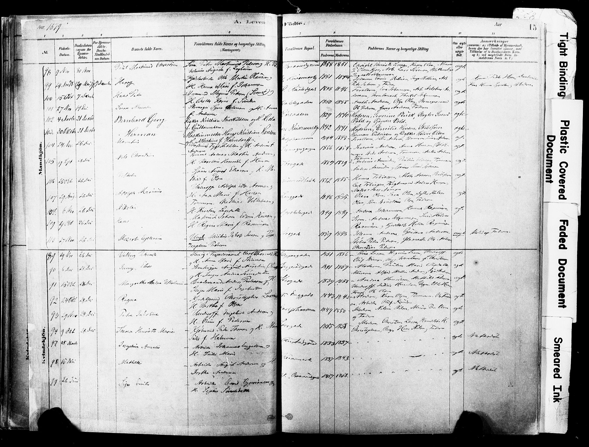 Horten kirkebøker, AV/SAKO-A-348/F/Fa/L0003: Parish register (official) no. 3, 1878-1887, p. 15