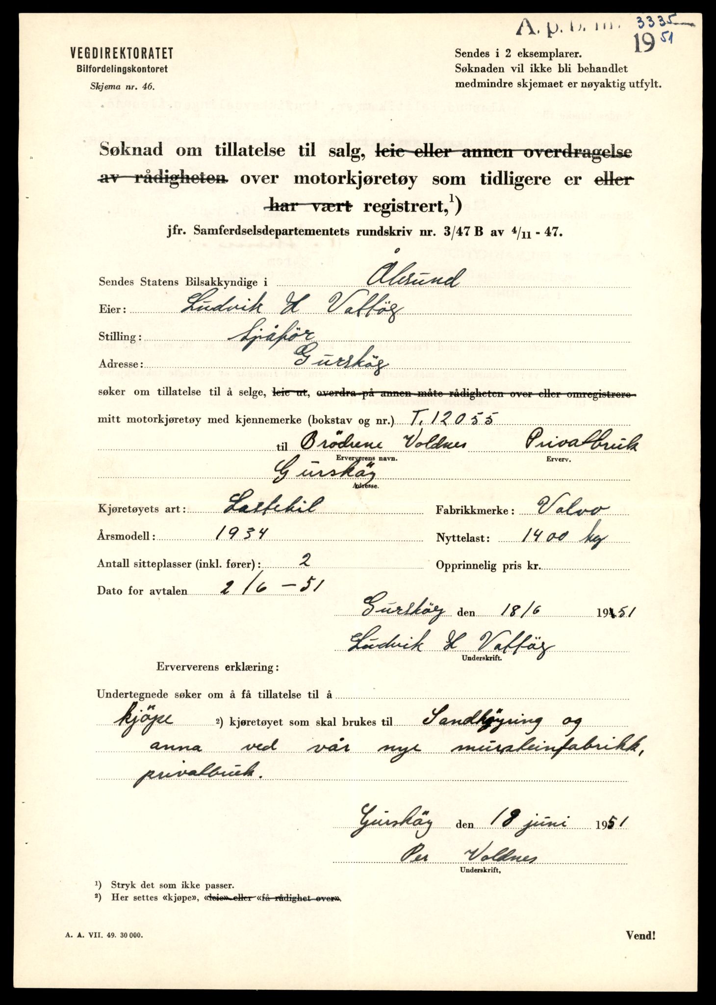 Møre og Romsdal vegkontor - Ålesund trafikkstasjon, SAT/A-4099/F/Fe/L0019: Registreringskort for kjøretøy T 10228 - T 10350, 1927-1998, p. 627