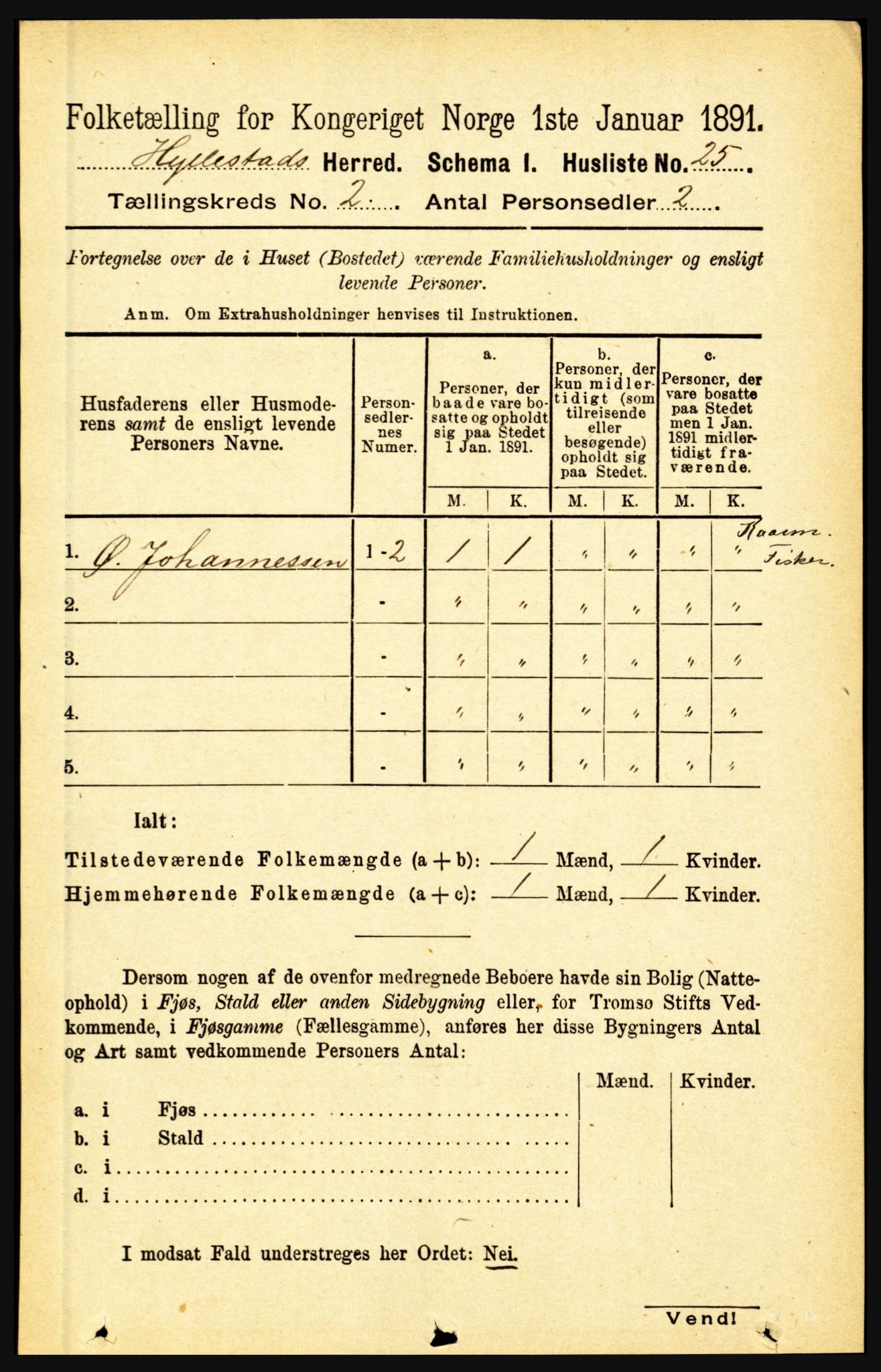 RA, 1891 census for 1413 Hyllestad, 1891, p. 145