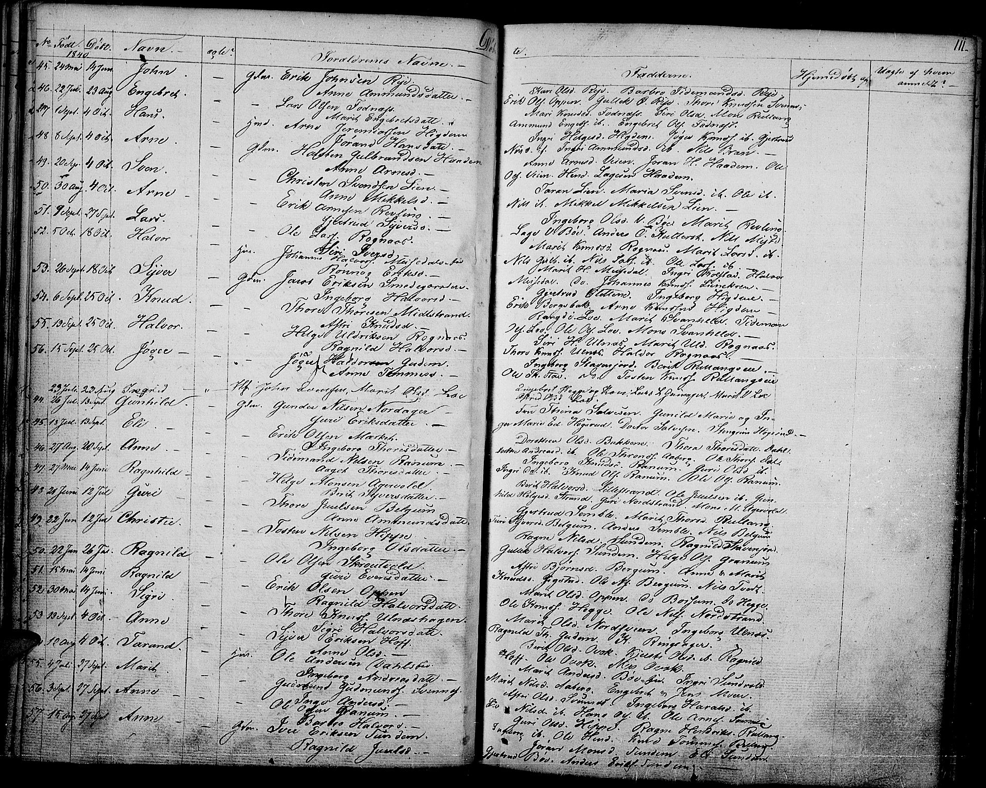 Nord-Aurdal prestekontor, SAH/PREST-132/H/Ha/Haa/L0003: Parish register (official) no. 3, 1828-1841, p. 111