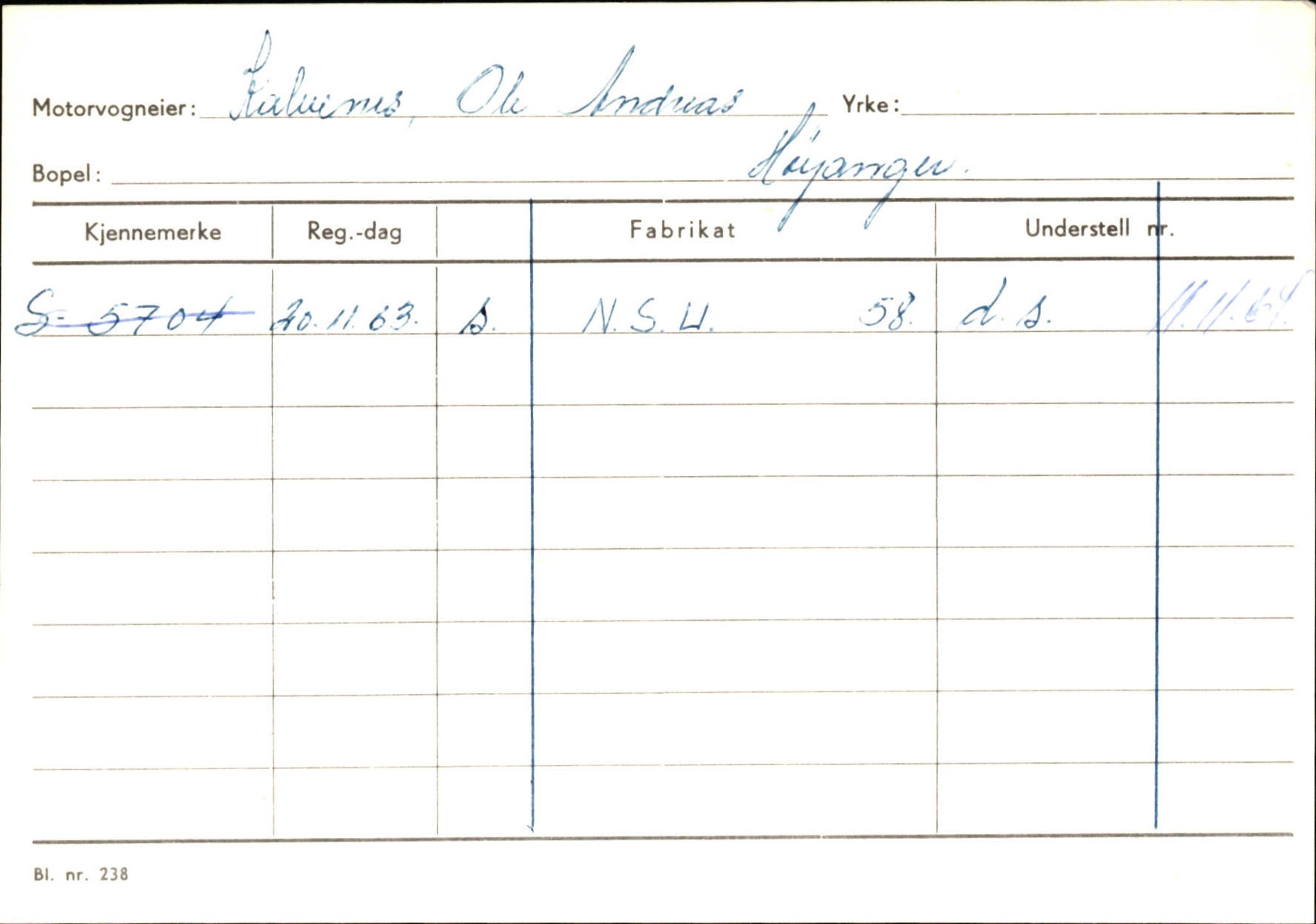 Statens vegvesen, Sogn og Fjordane vegkontor, AV/SAB-A-5301/4/F/L0130: Eigarregister Eid T-Å. Høyanger A-O, 1945-1975, p. 1704