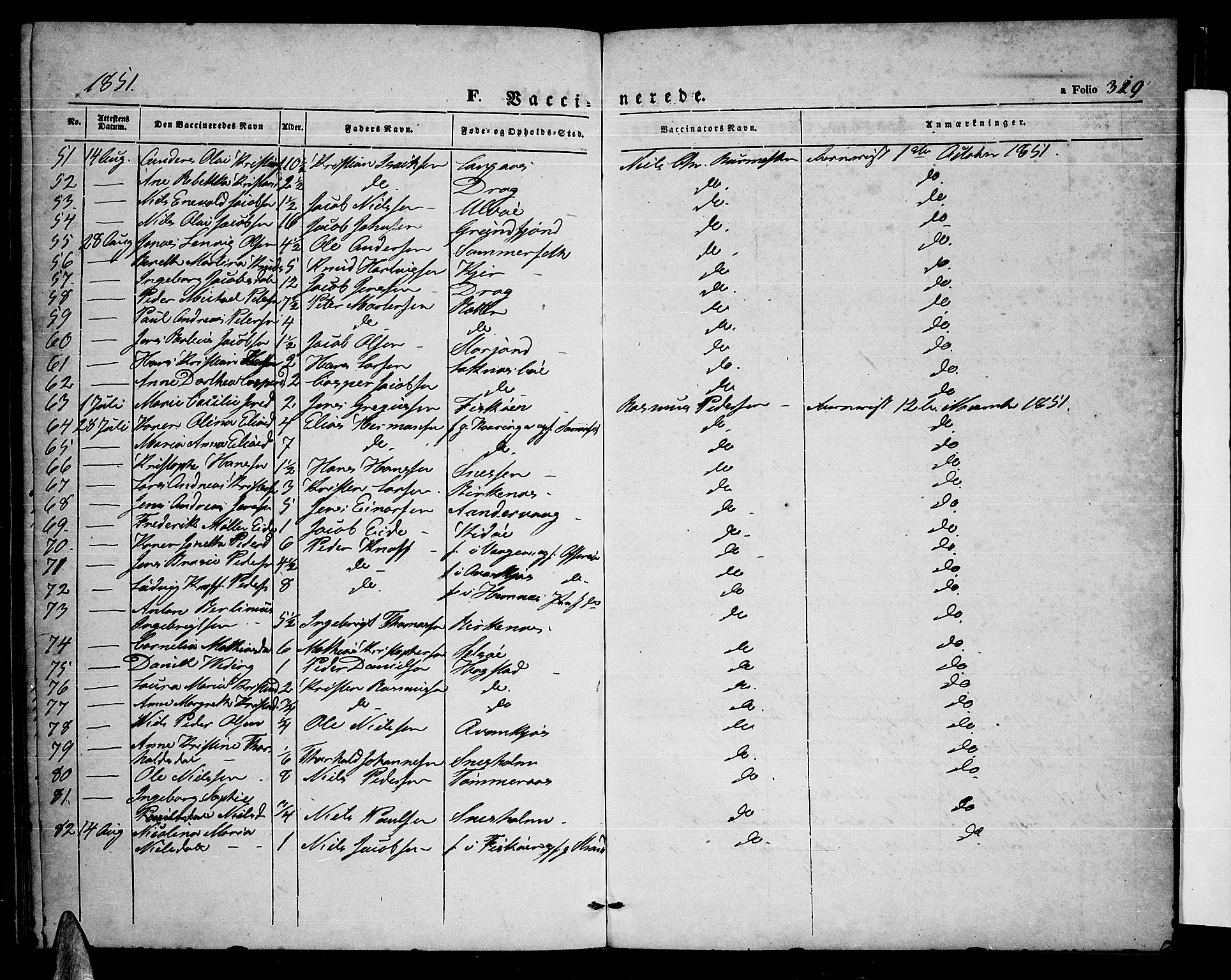 Ministerialprotokoller, klokkerbøker og fødselsregistre - Nordland, AV/SAT-A-1459/872/L1045: Parish register (copy) no. 872C01, 1840-1851, p. 319