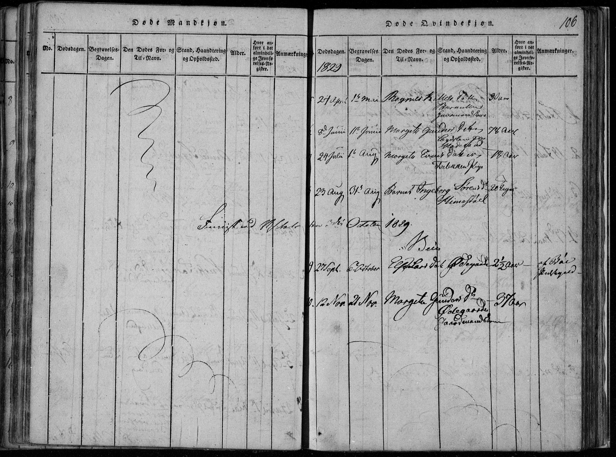 Rauland kirkebøker, SAKO/A-292/F/Fa/L0001: Parish register (official) no. 1, 1814-1859, p. 106