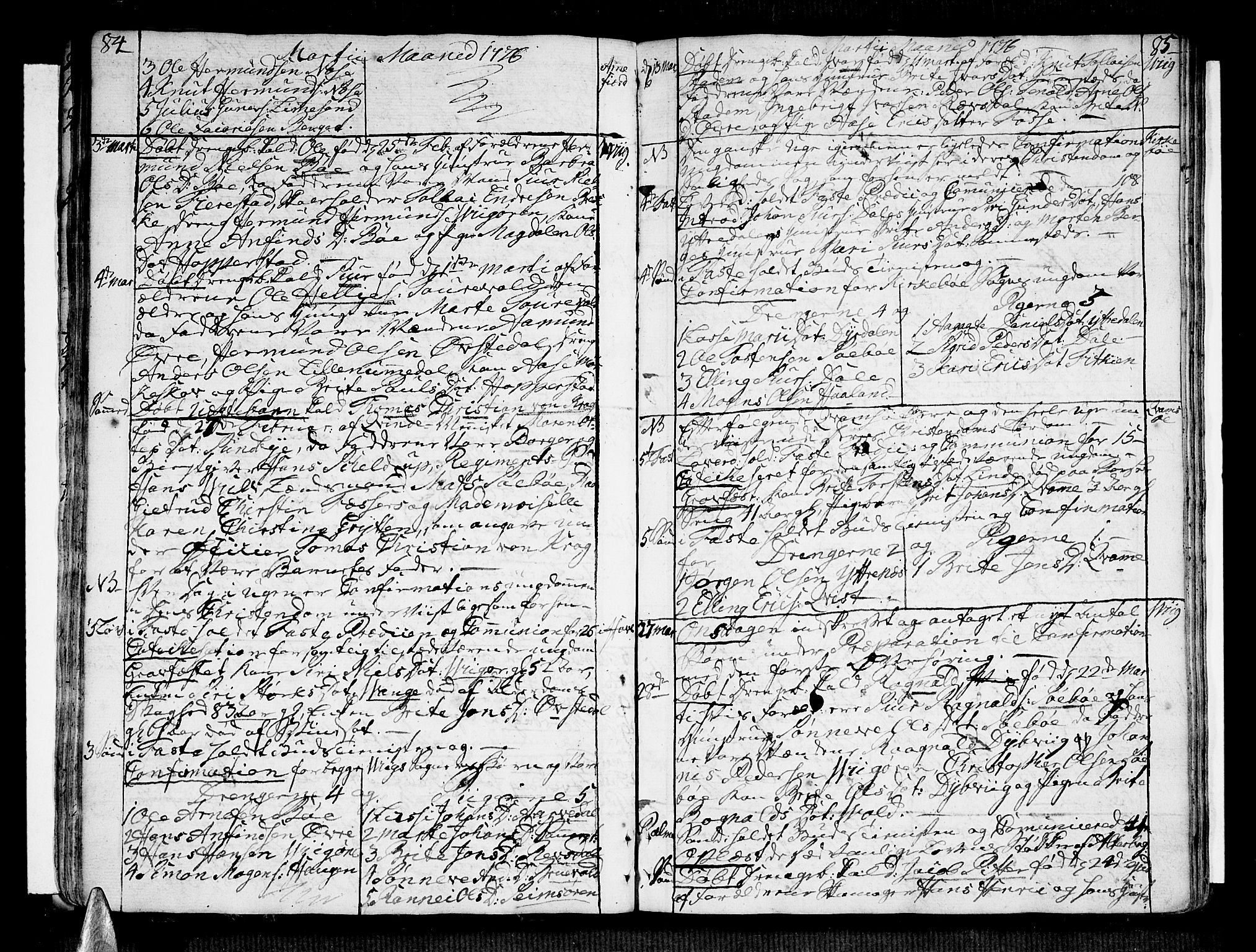 Vik sokneprestembete, AV/SAB-A-81501/H/Haa/Haaa/L0004: Parish register (official) no. A 4, 1772-1783, p. 84-85