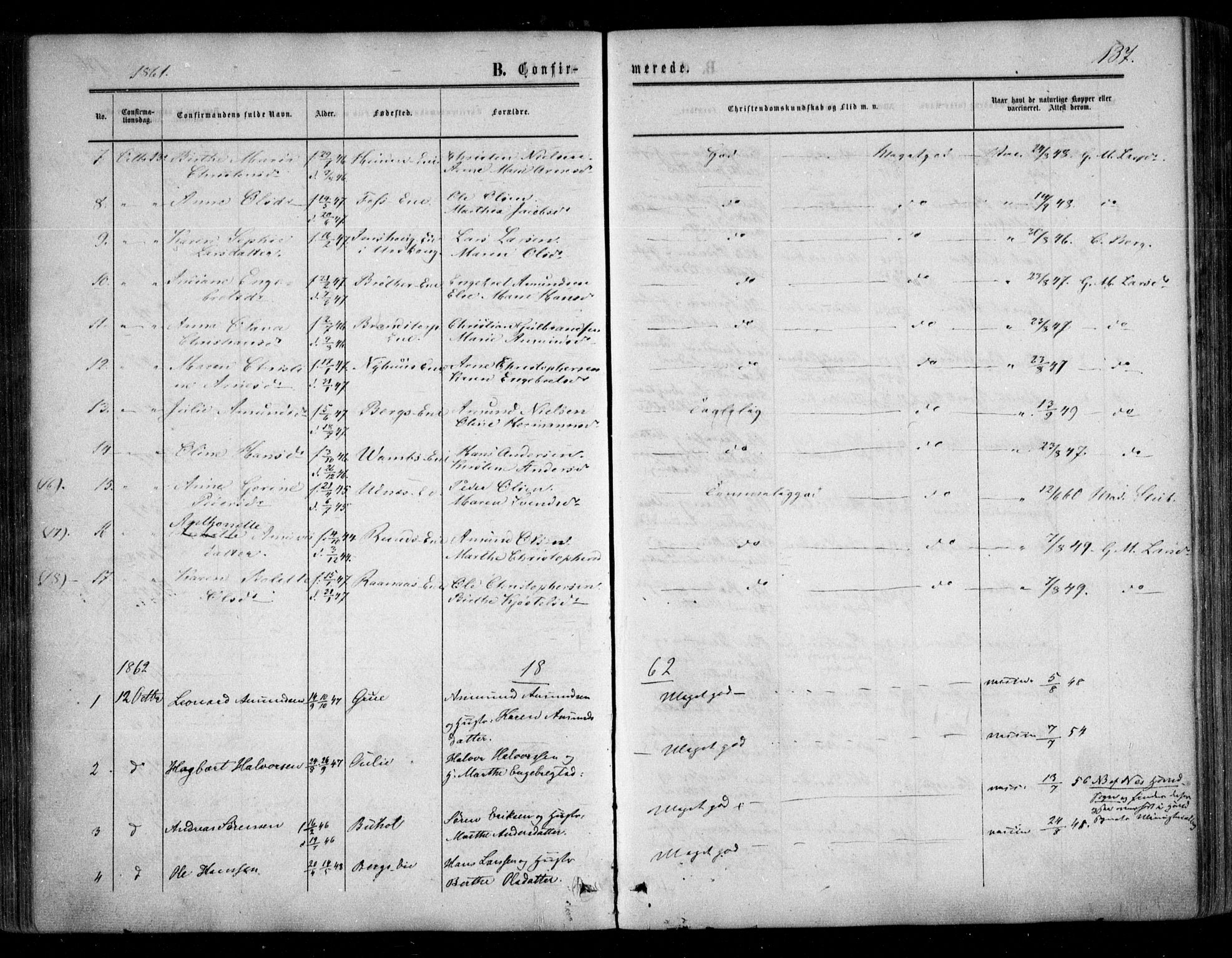 Nes prestekontor Kirkebøker, SAO/A-10410/F/Fc/L0001: Parish register (official) no. III 1, 1859-1882, p. 137