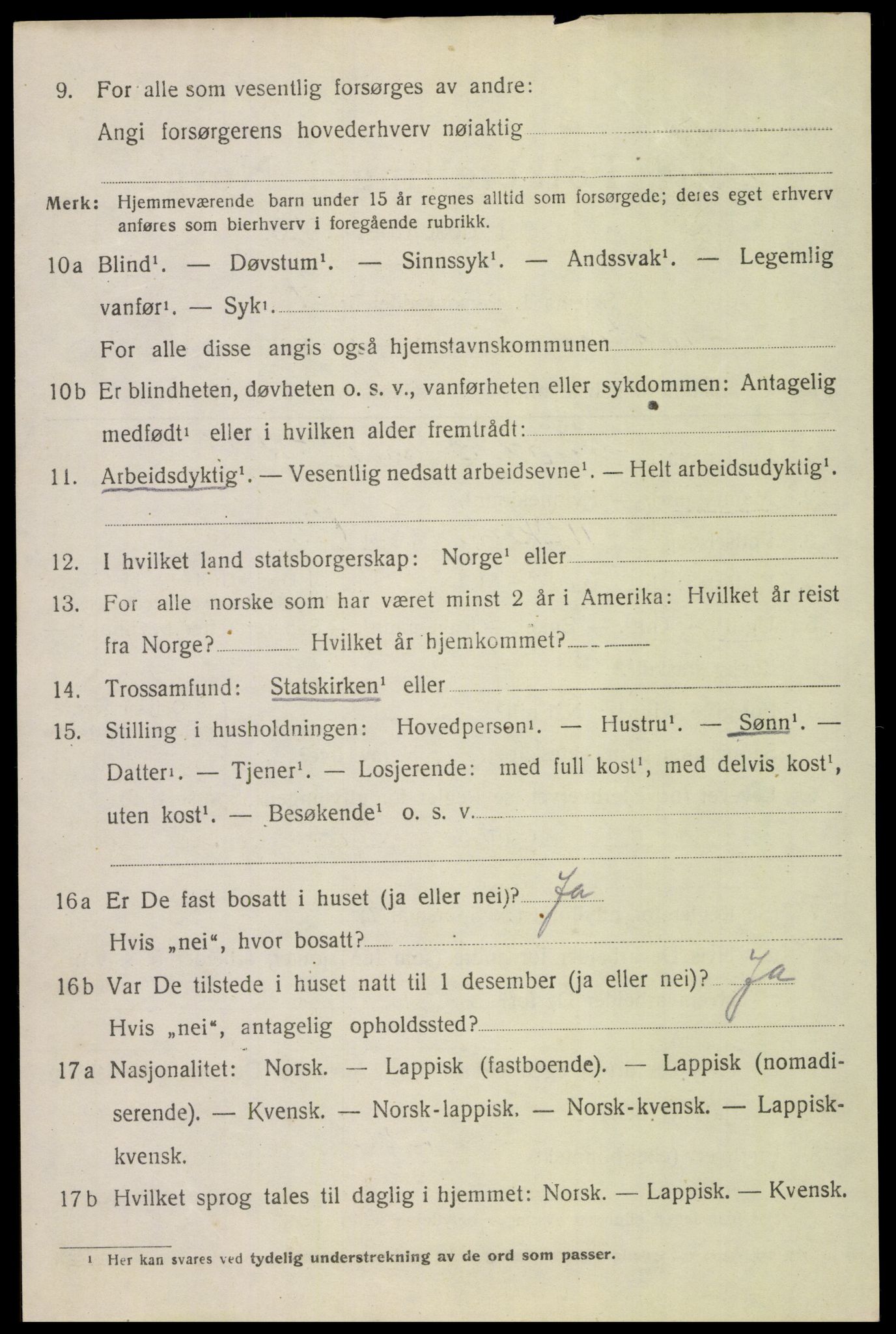 SAT, 1920 census for Bodin, 1920, p. 2693