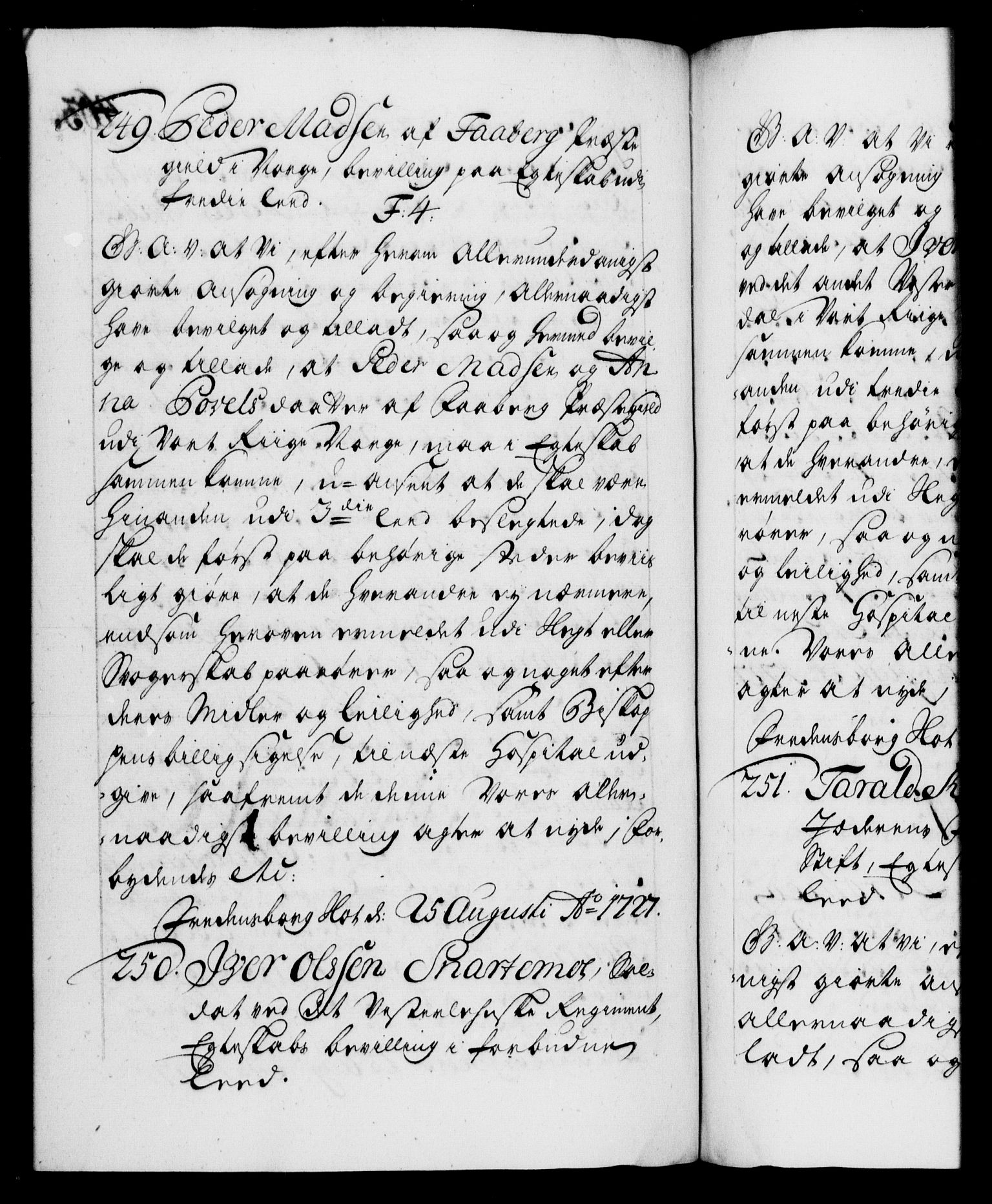 Danske Kanselli 1572-1799, AV/RA-EA-3023/F/Fc/Fca/Fcaa/L0025: Norske registre, 1726-1728, p. 463b