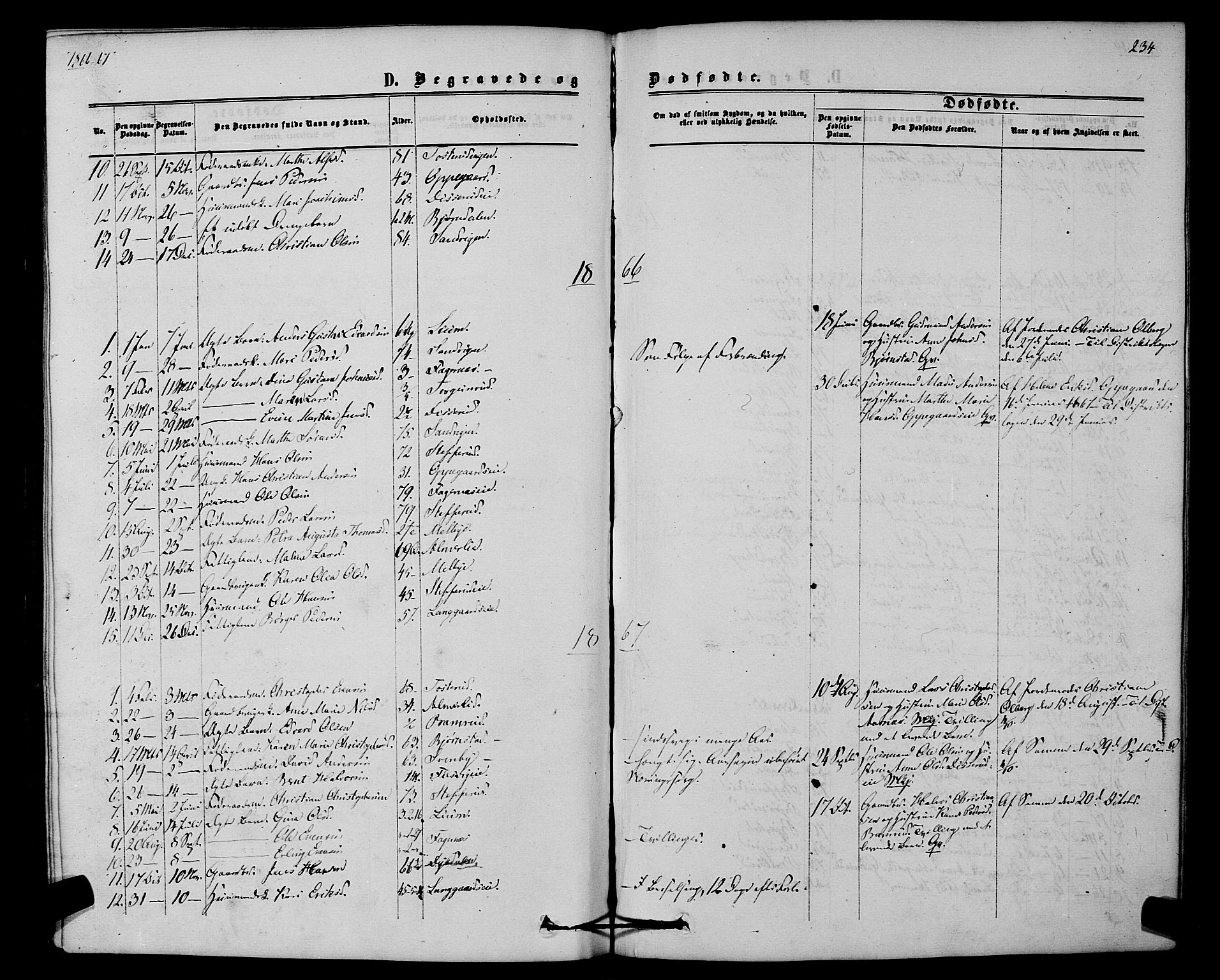 Hurdal prestekontor Kirkebøker, AV/SAO-A-10889/F/Fb/L0002: Parish register (official) no. II 2, 1860-1877, p. 234