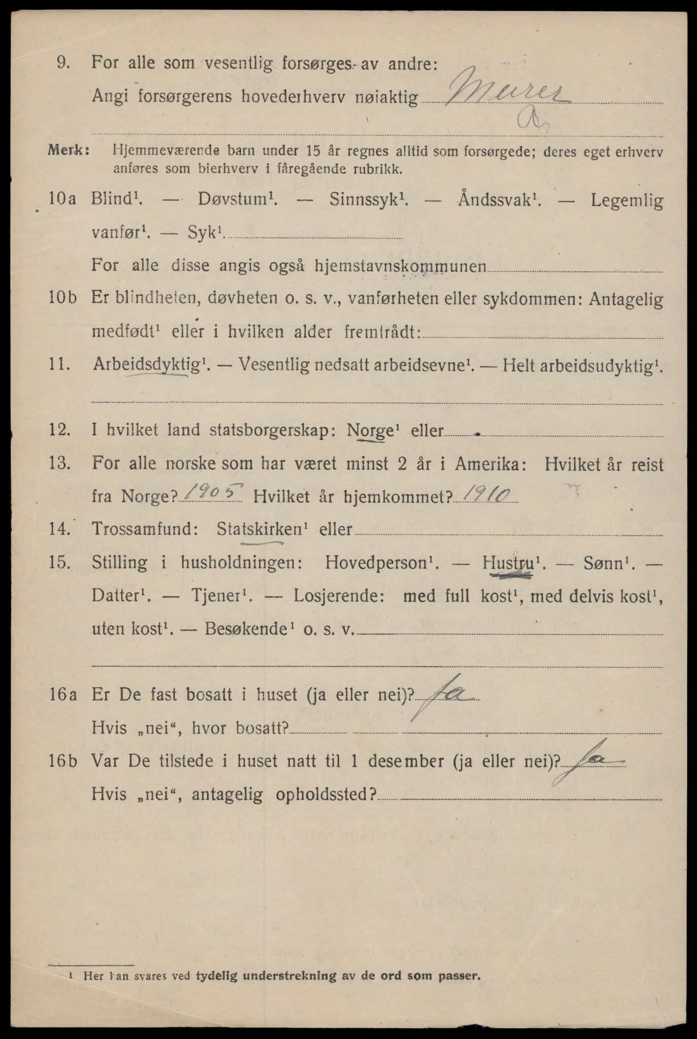 SAT, 1920 census for Trondheim, 1920, p. 96253