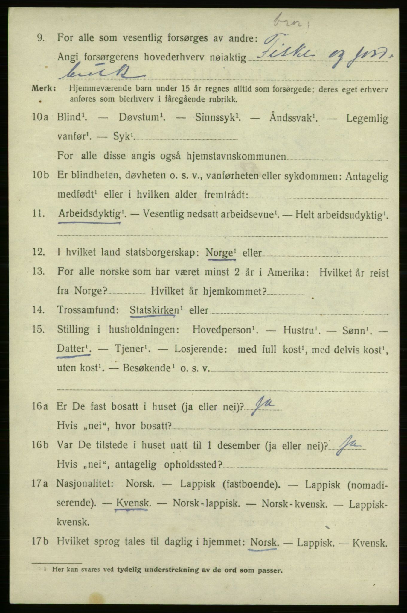 SATØ, 1920 census for Vadsø, 1920, p. 2188