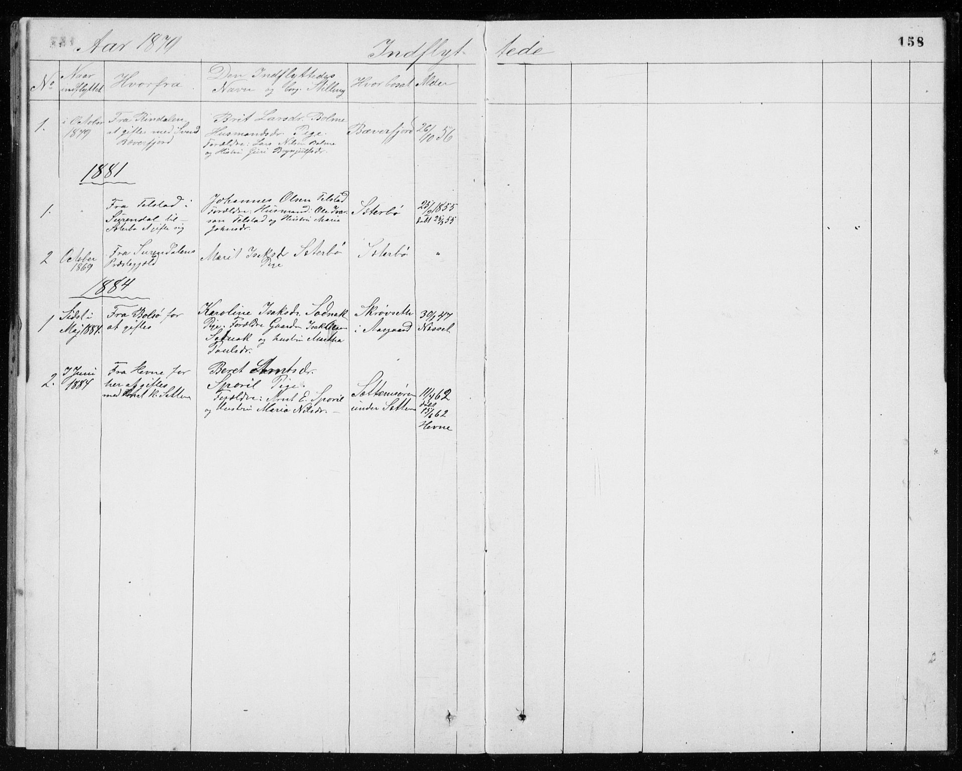 Ministerialprotokoller, klokkerbøker og fødselsregistre - Møre og Romsdal, SAT/A-1454/594/L1035: Parish register (official) no. 594A01, 1879-1933, p. 158