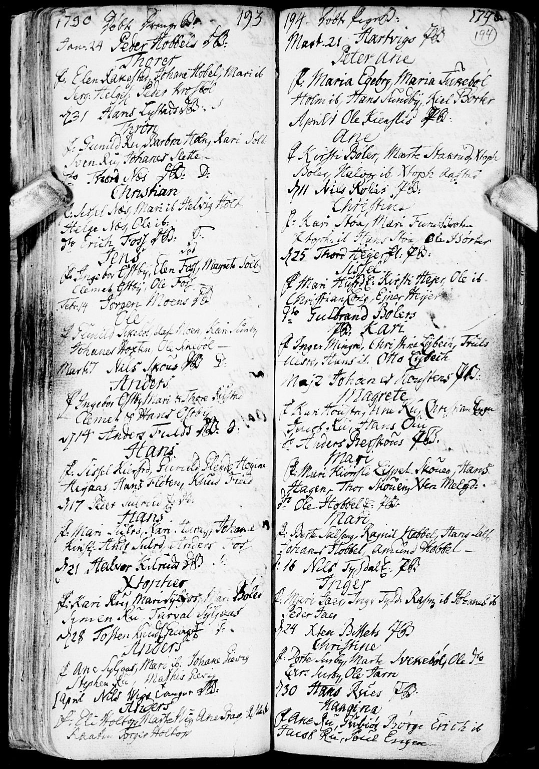 Enebakk prestekontor Kirkebøker, SAO/A-10171c/F/Fa/L0002: Parish register (official) no. I 2, 1755-1806, p. 193-194