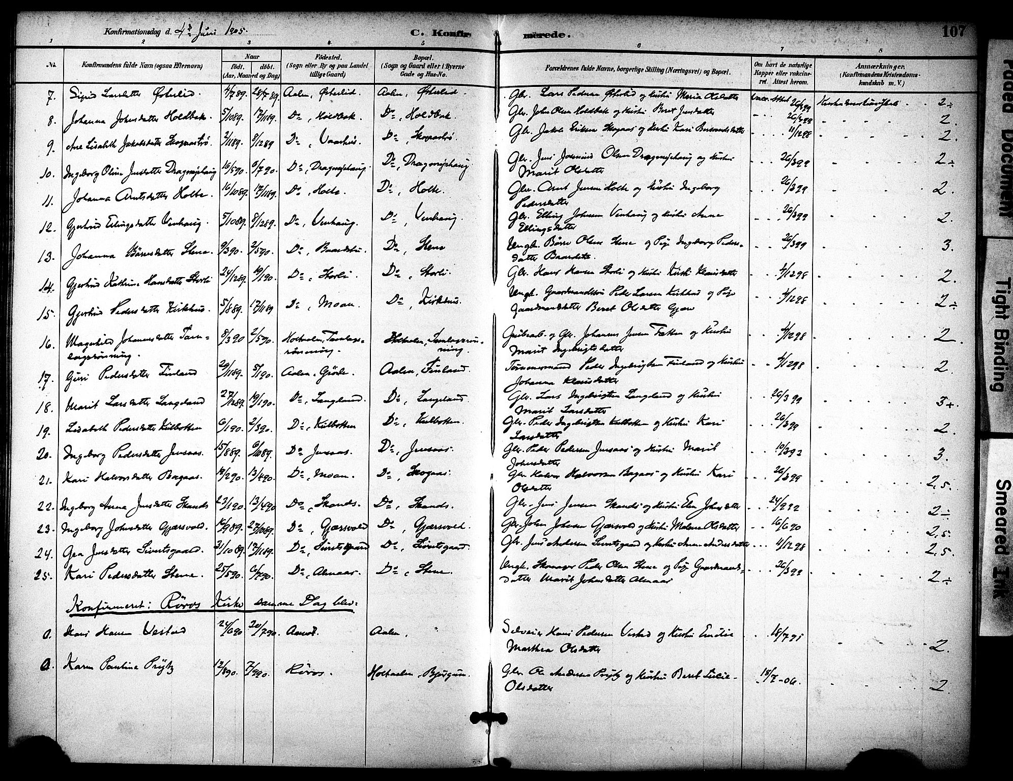 Ministerialprotokoller, klokkerbøker og fødselsregistre - Sør-Trøndelag, SAT/A-1456/686/L0984: Parish register (official) no. 686A02, 1891-1906, p. 107