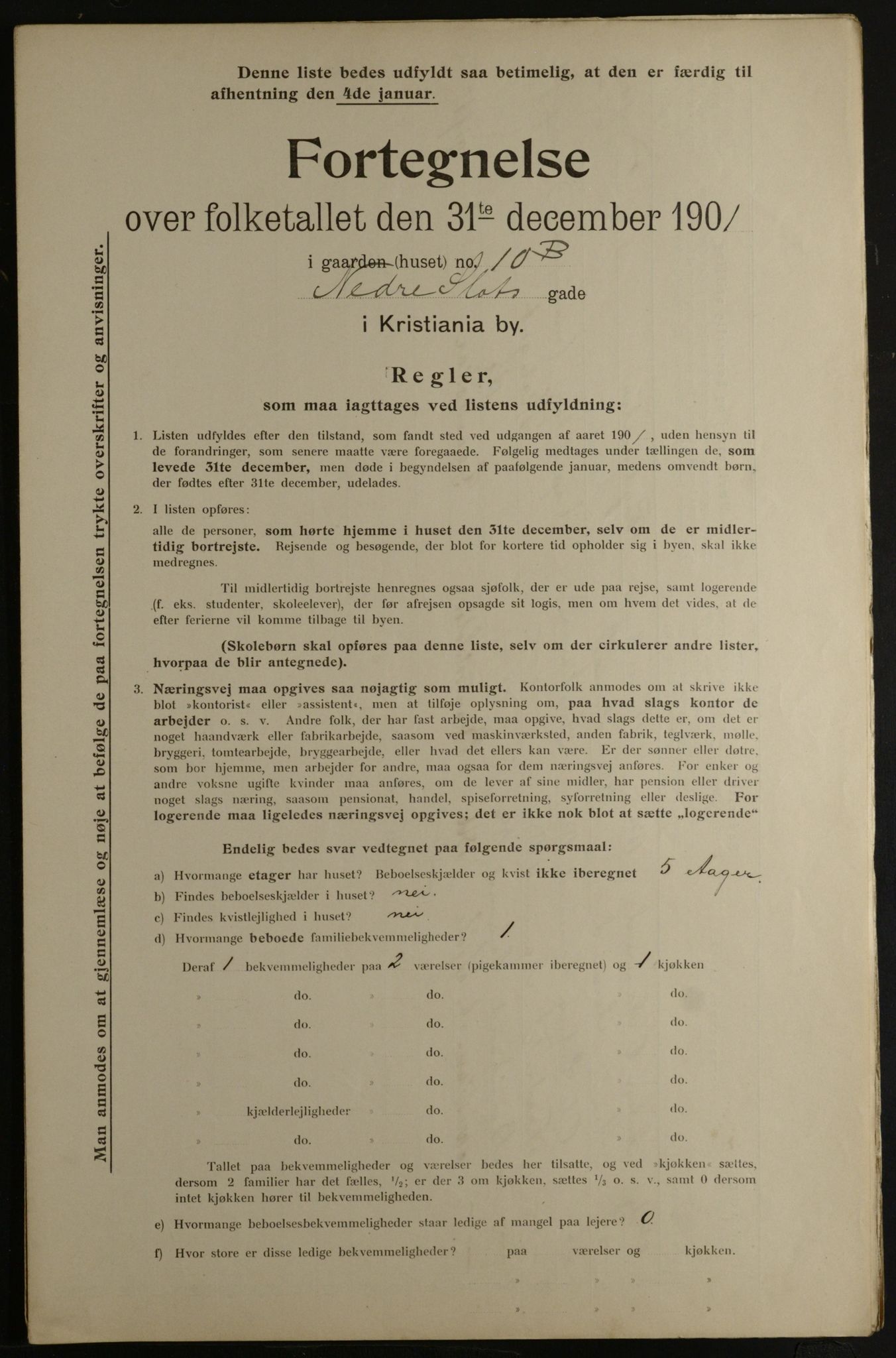 OBA, Municipal Census 1901 for Kristiania, 1901, p. 10655