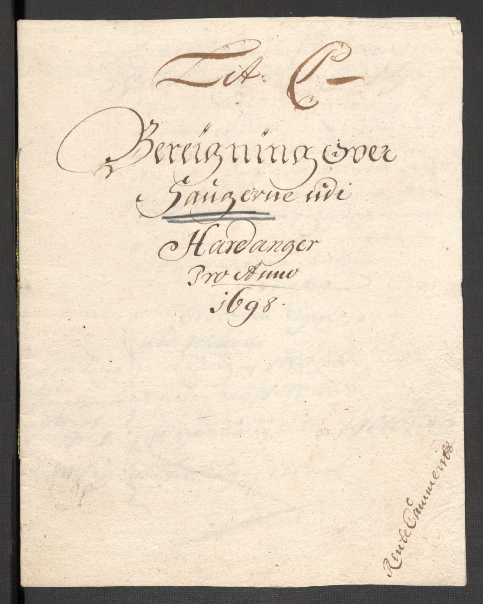 Rentekammeret inntil 1814, Reviderte regnskaper, Fogderegnskap, AV/RA-EA-4092/R48/L2977: Fogderegnskap Sunnhordland og Hardanger, 1697-1698, p. 436