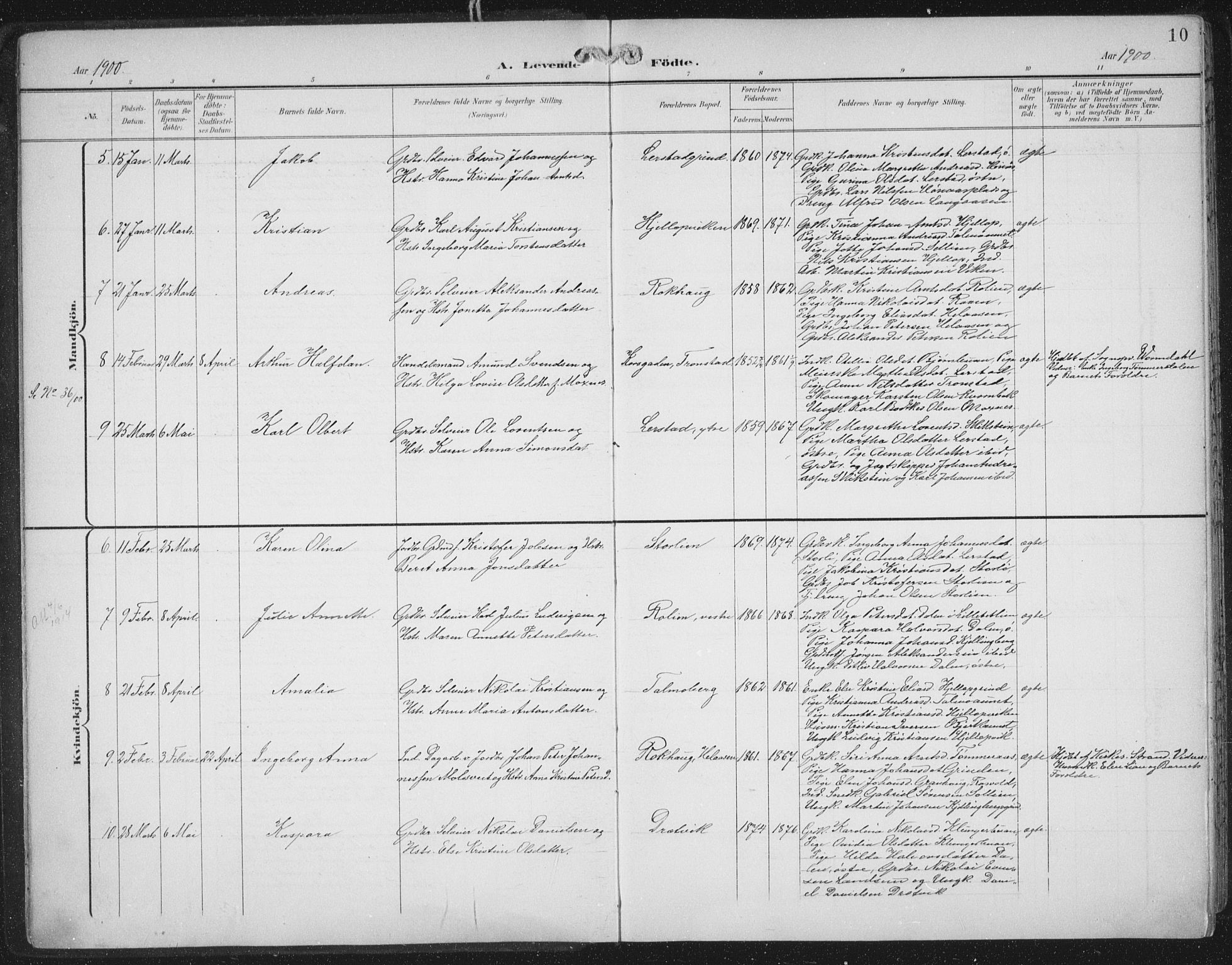Ministerialprotokoller, klokkerbøker og fødselsregistre - Nord-Trøndelag, SAT/A-1458/701/L0011: Parish register (official) no. 701A11, 1899-1915, p. 10
