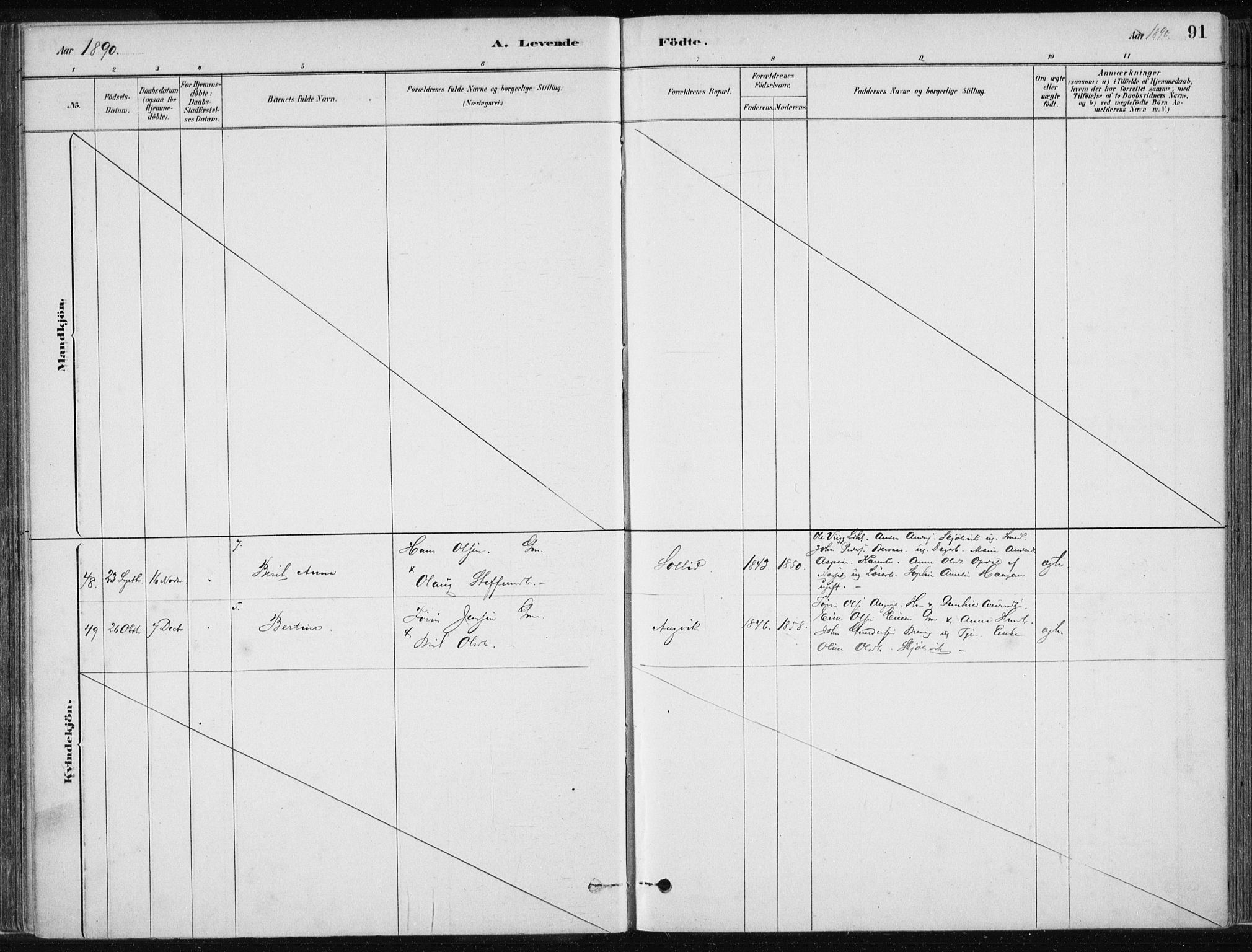 Ministerialprotokoller, klokkerbøker og fødselsregistre - Møre og Romsdal, AV/SAT-A-1454/586/L0987: Parish register (official) no. 586A13, 1879-1892, p. 91