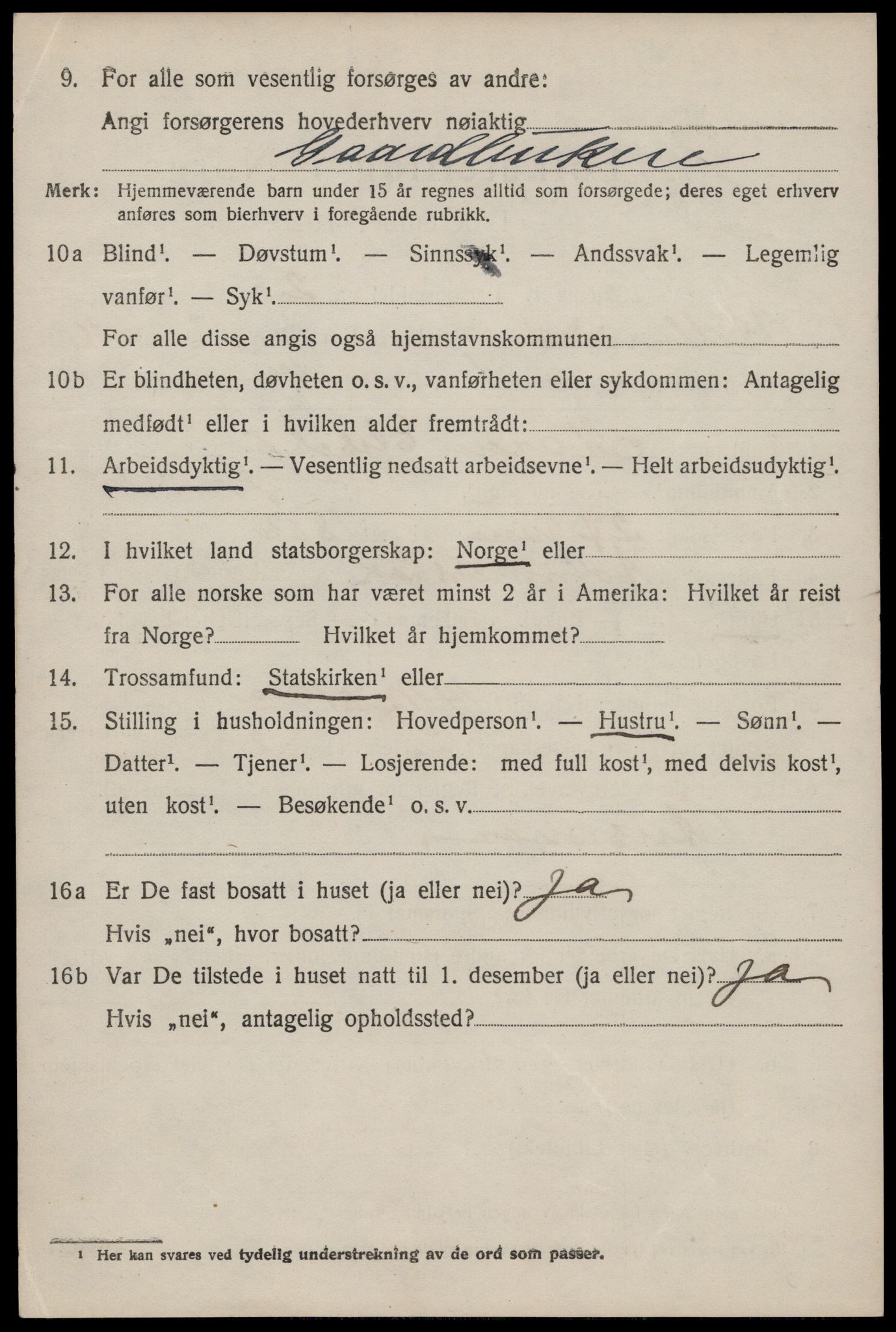 SAST, 1920 census for Hetland, 1920, p. 23146