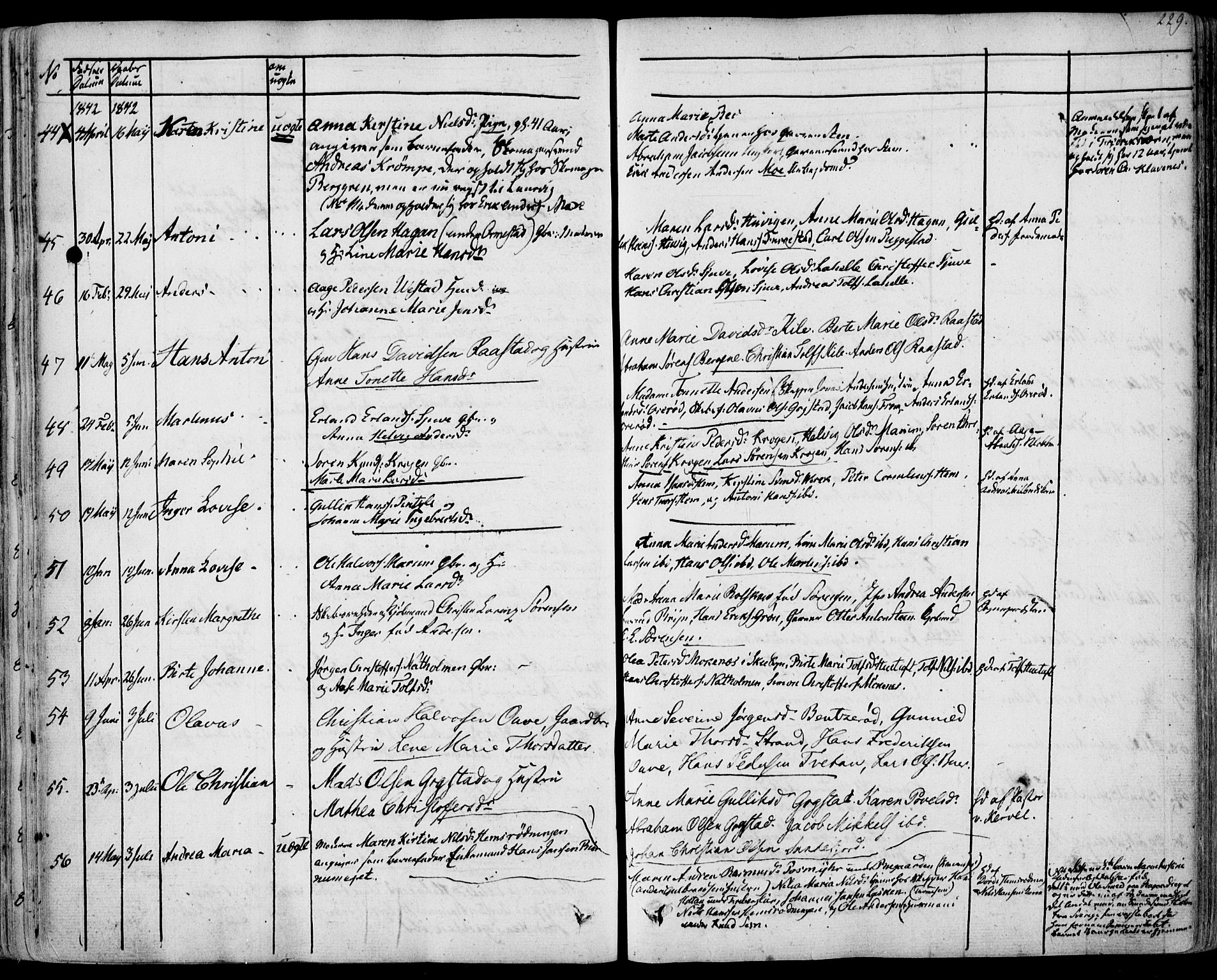 Sandar kirkebøker, AV/SAKO-A-243/F/Fa/L0005: Parish register (official) no. 5, 1832-1847, p. 228-229