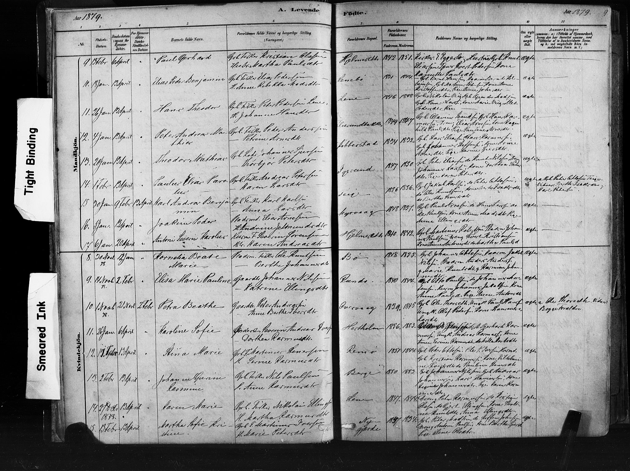 Ministerialprotokoller, klokkerbøker og fødselsregistre - Møre og Romsdal, SAT/A-1454/507/L0073: Parish register (official) no. 507A08, 1878-1904, p. 9