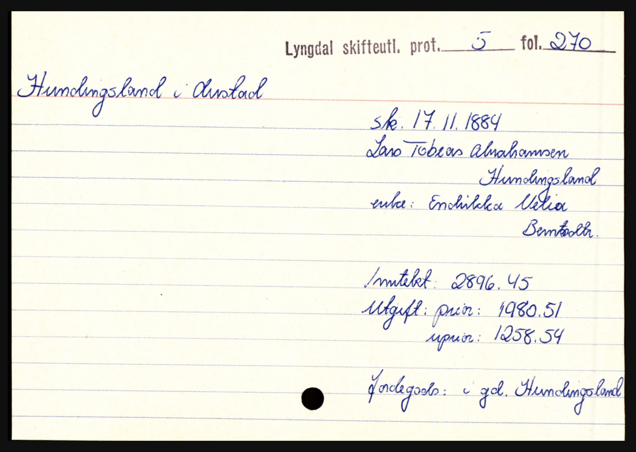 Lyngdal sorenskriveri, SAK/1221-0004/H, p. 5129