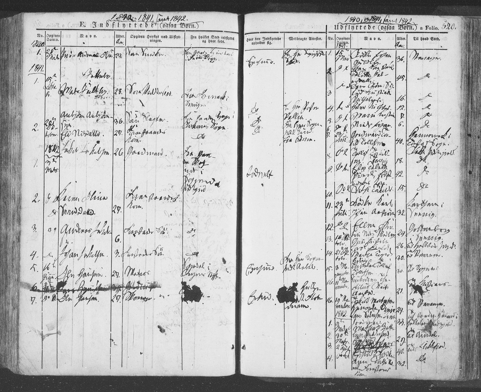 Eigersund sokneprestkontor, SAST/A-101807/S08/L0009: Parish register (official) no. A 9, 1827-1850, p. 520