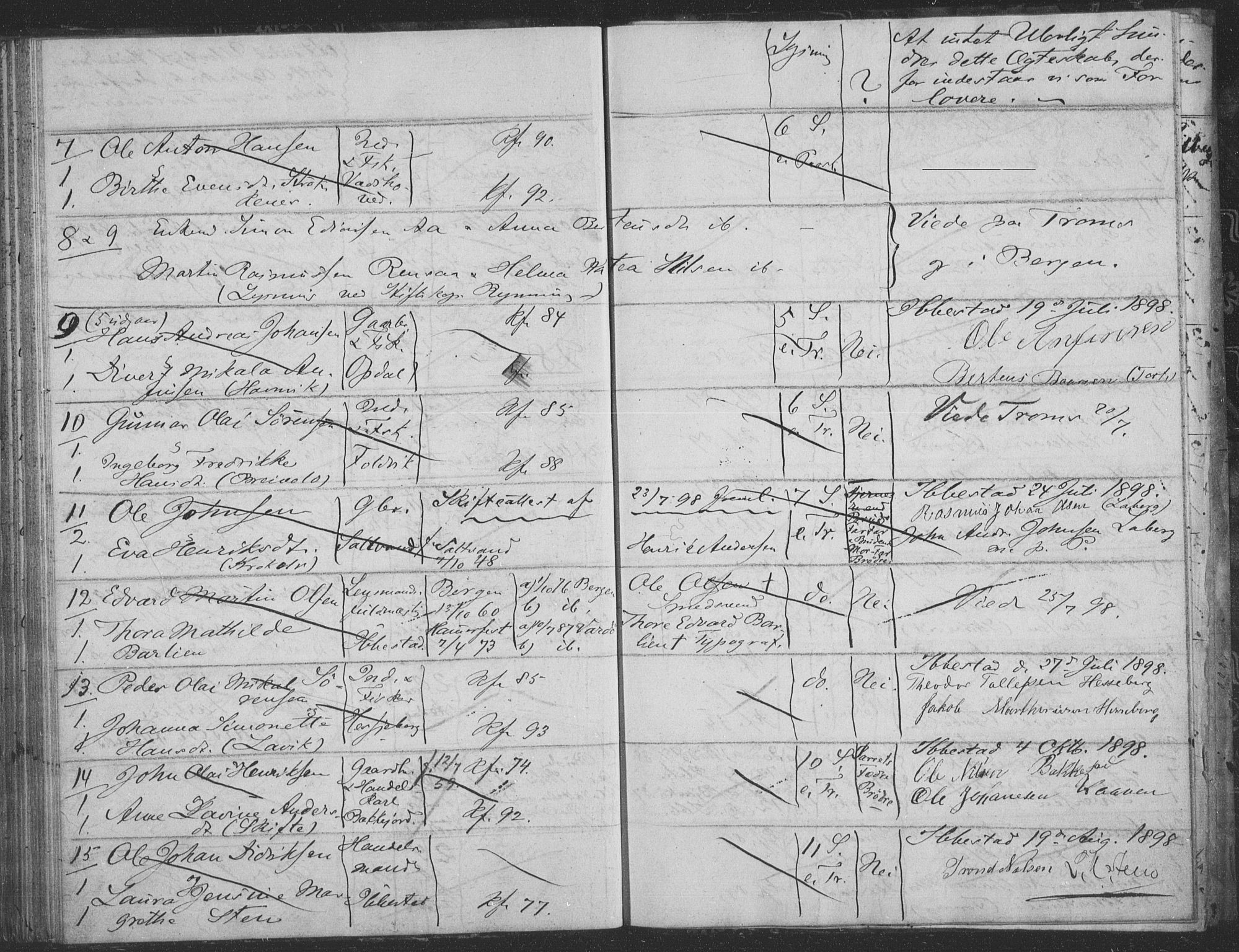 Ibestad sokneprestembete, AV/SATØ-S-0077/I/Ie/L0066: Banns register no. 66, 1888-1904