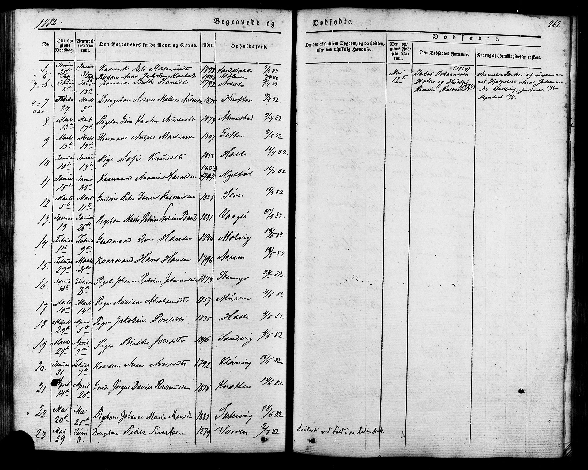 Ministerialprotokoller, klokkerbøker og fødselsregistre - Møre og Romsdal, AV/SAT-A-1454/503/L0034: Parish register (official) no. 503A02, 1841-1884, p. 262