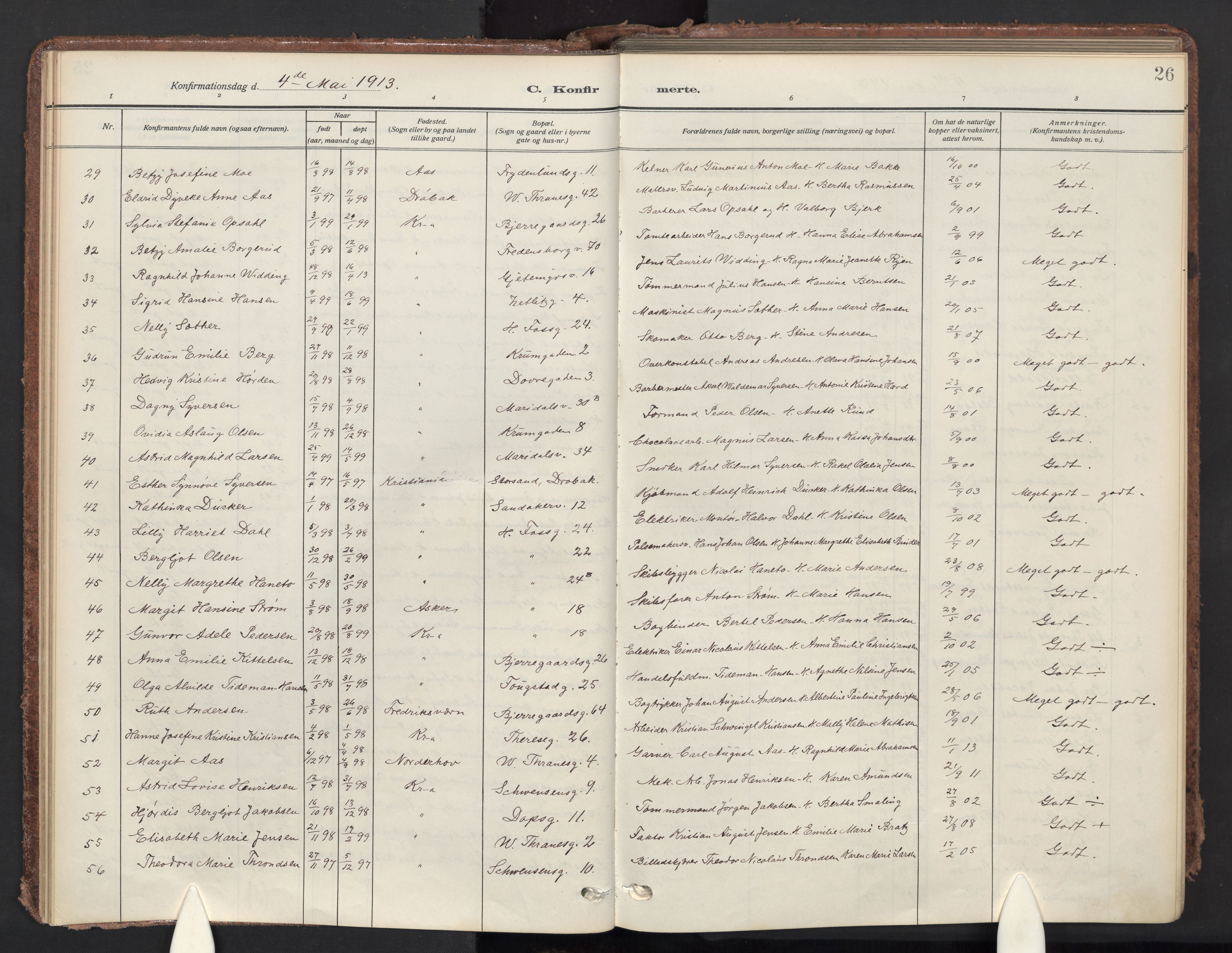 Gamle Aker prestekontor Kirkebøker, AV/SAO-A-10617a/F/L0015: Parish register (official) no. 15, 1911-1924, p. 26