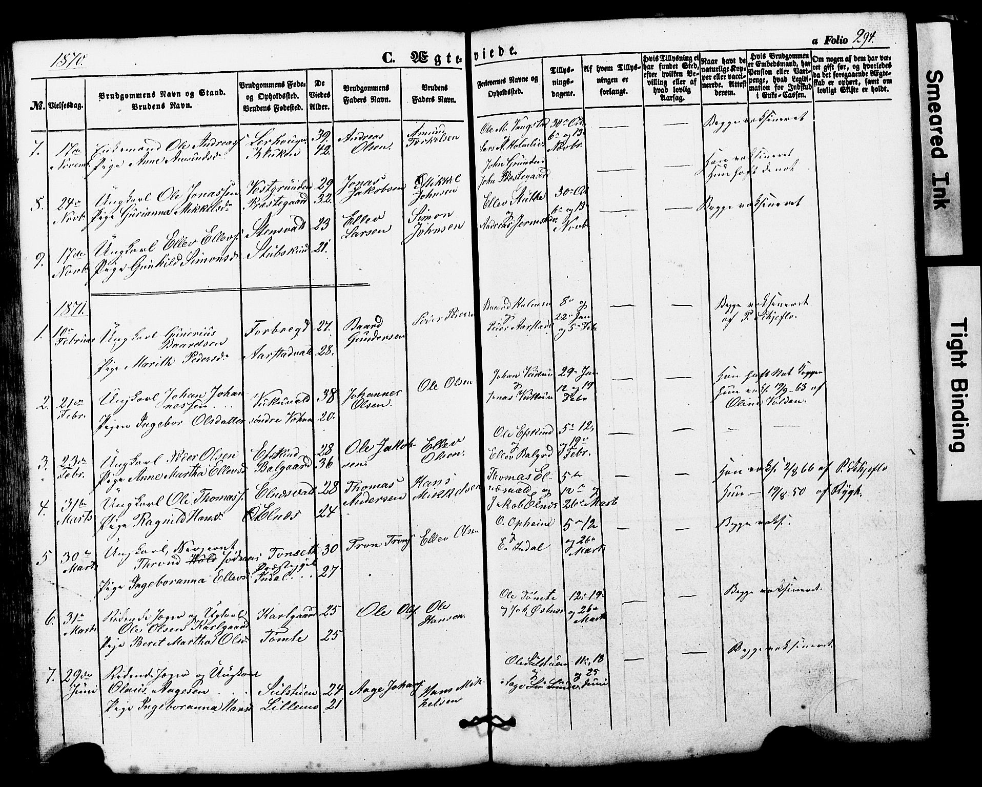 Ministerialprotokoller, klokkerbøker og fødselsregistre - Nord-Trøndelag, SAT/A-1458/724/L0268: Parish register (copy) no. 724C04, 1846-1878, p. 294