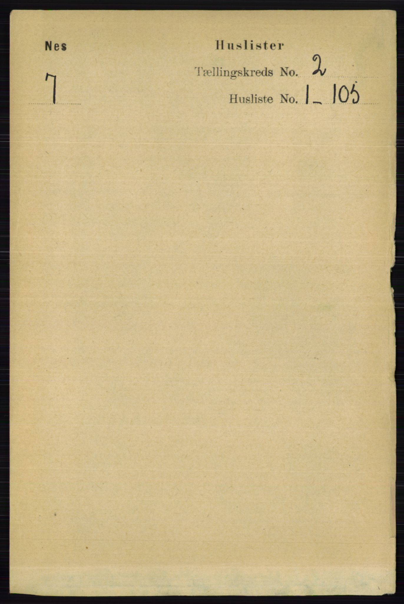 RA, 1891 census for 0236 Nes, 1891, p. 827