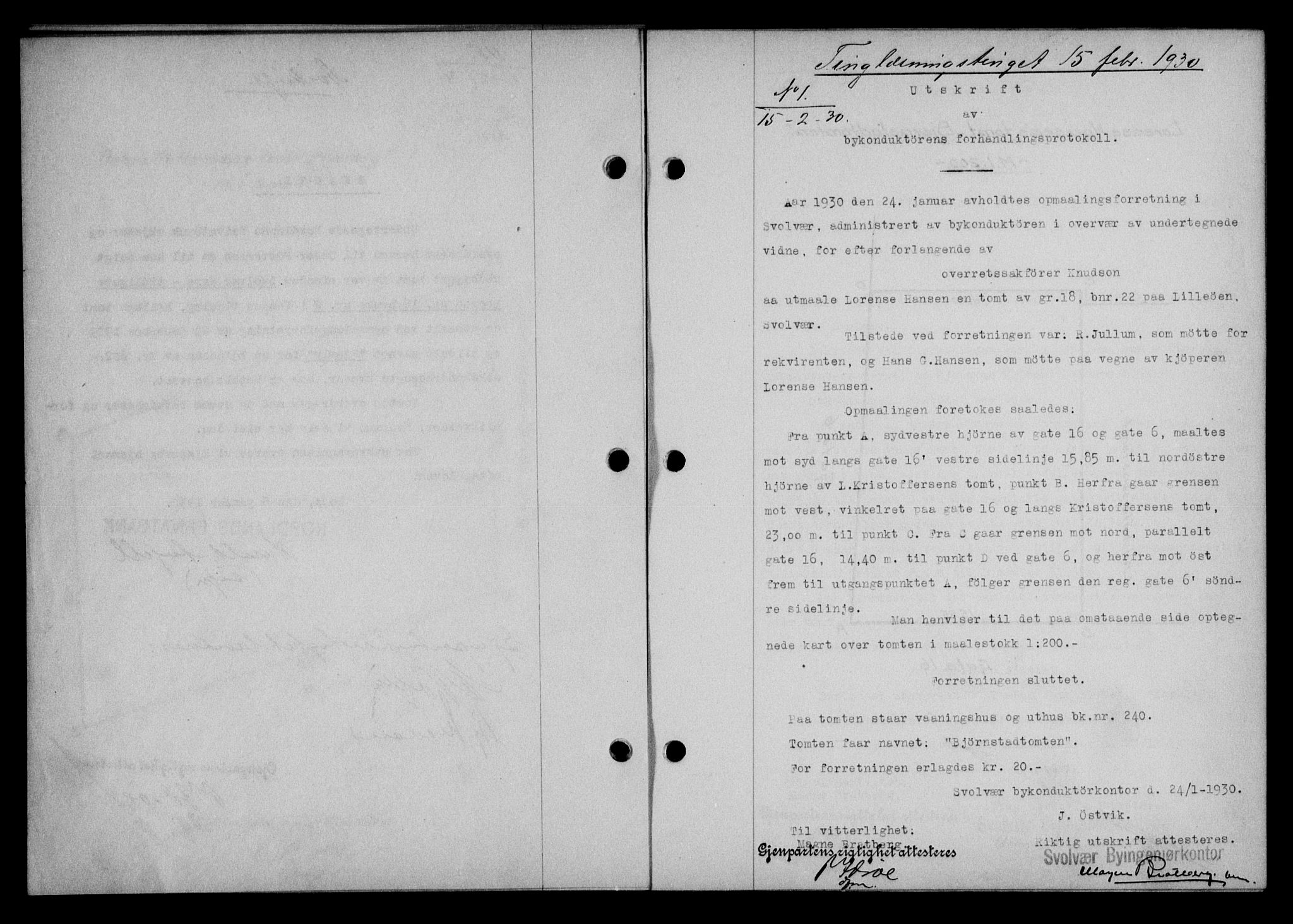 Lofoten sorenskriveri, SAT/A-0017/1/2/2C/L0021b: Mortgage book no. 21b, 1930-1930, Deed date: 15.02.1930