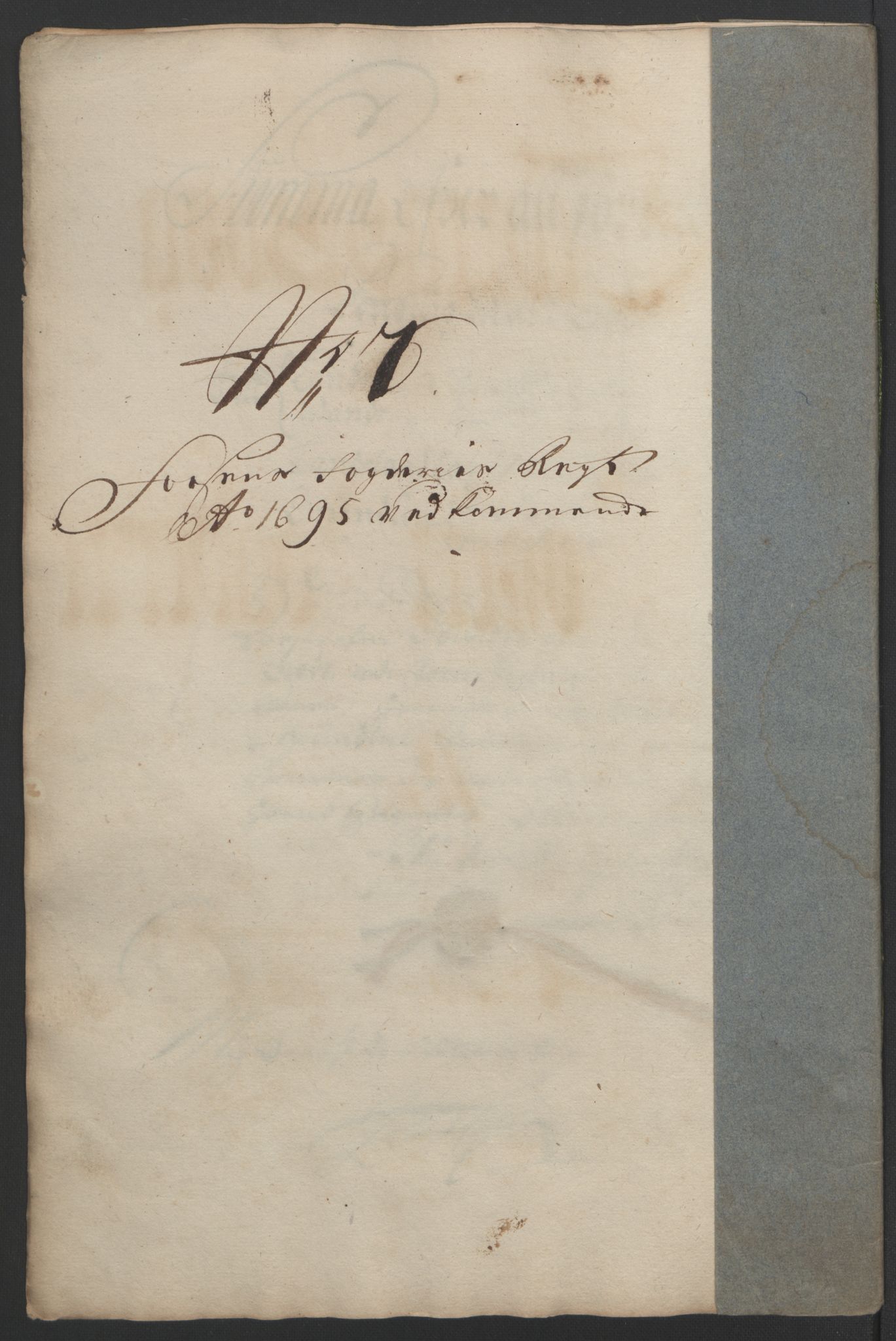 Rentekammeret inntil 1814, Reviderte regnskaper, Fogderegnskap, RA/EA-4092/R57/L3851: Fogderegnskap Fosen, 1695-1696, p. 124