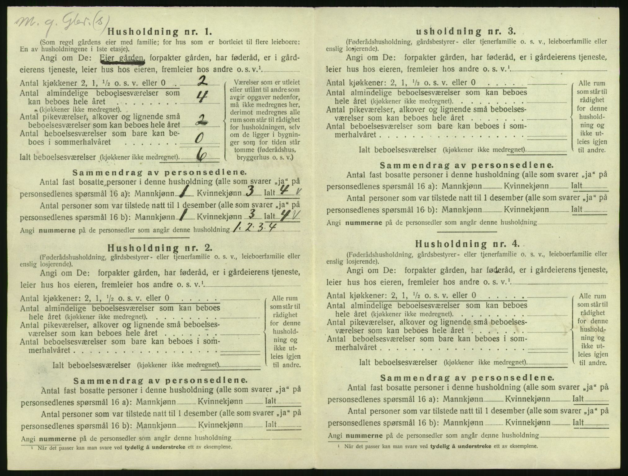 SAK, 1920 census for Halse og Harkmark, 1920, p. 60