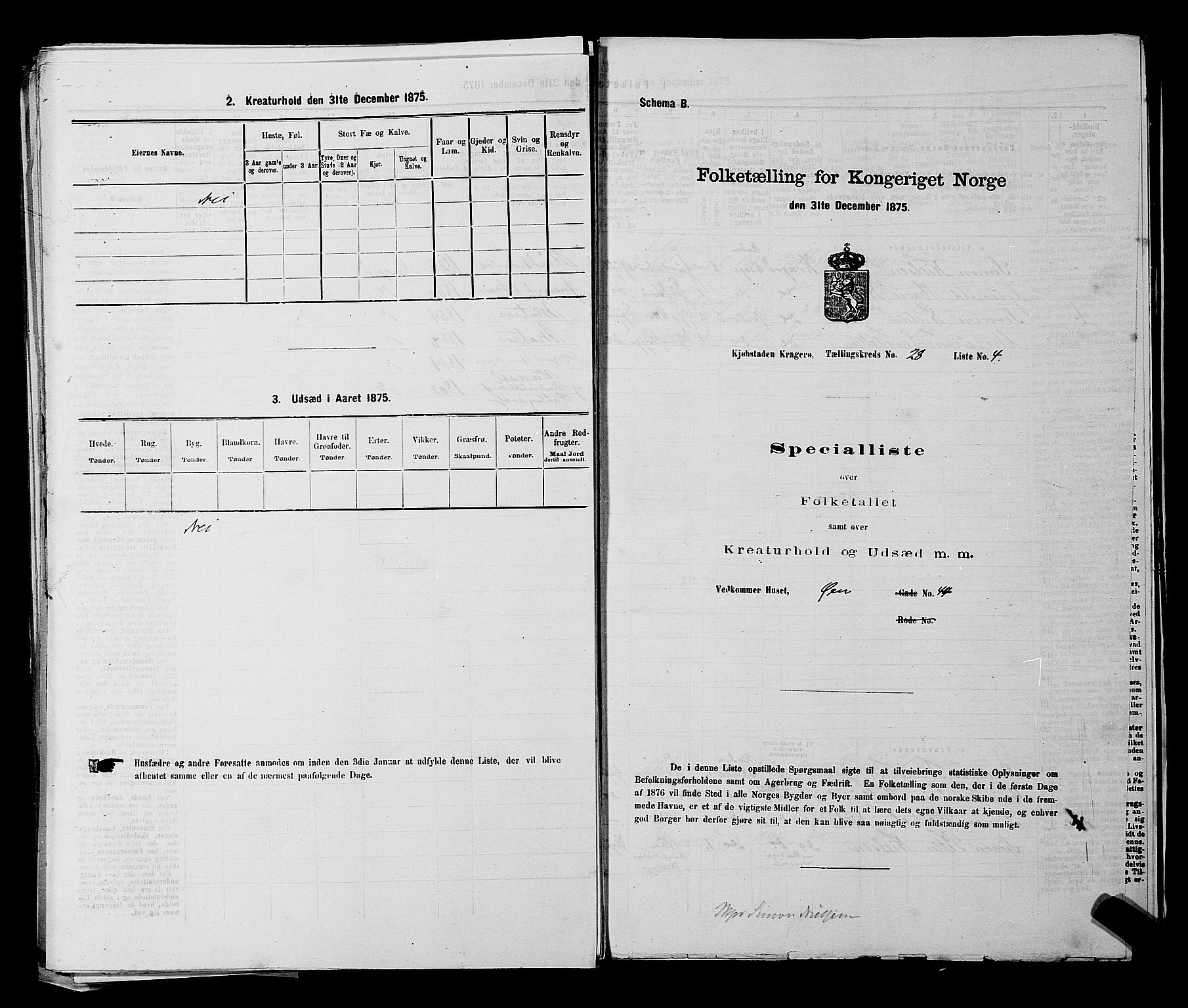 SAKO, 1875 census for 0801P Kragerø, 1875, p. 615