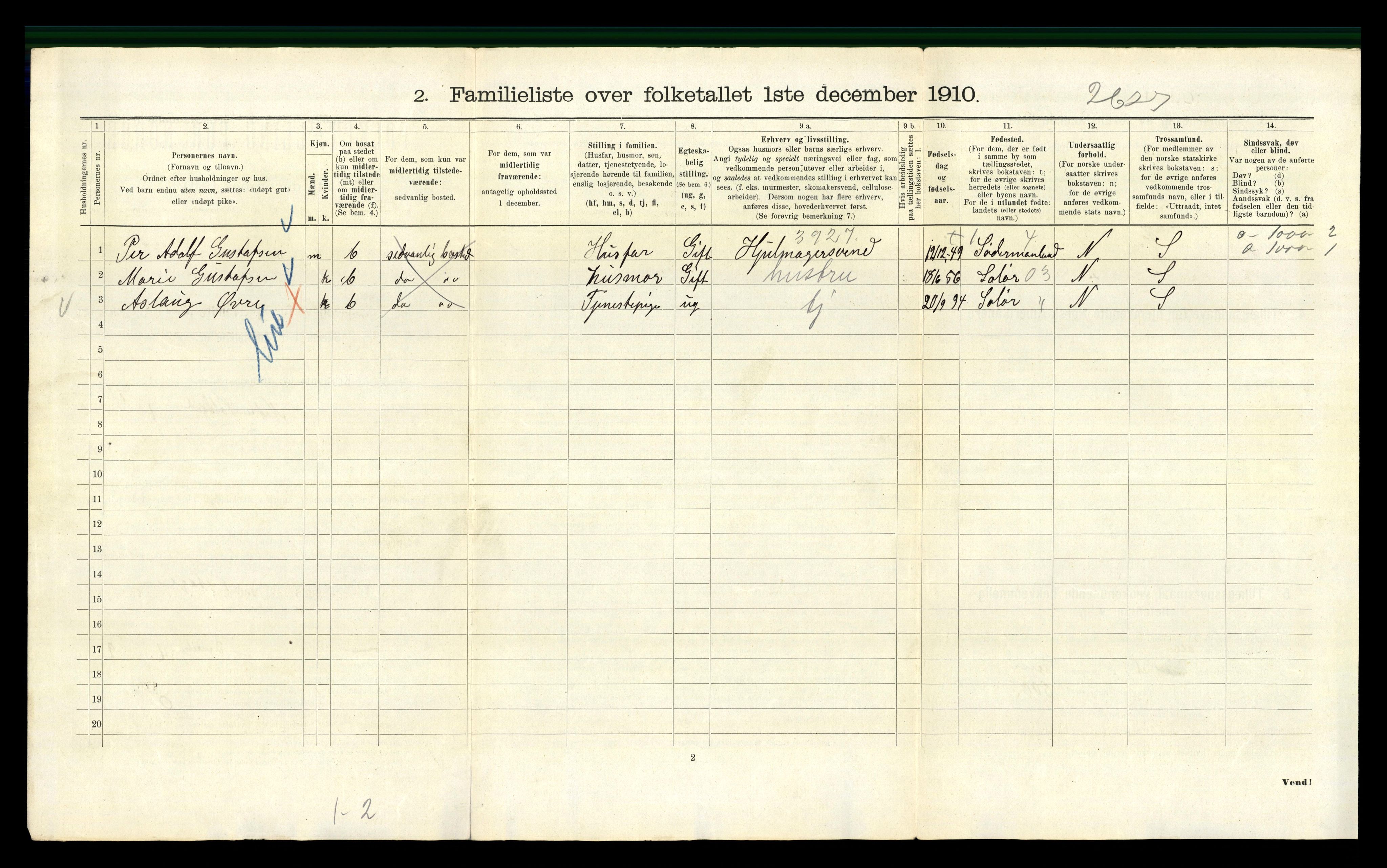RA, 1910 census for Kristiania, 1910, p. 67766