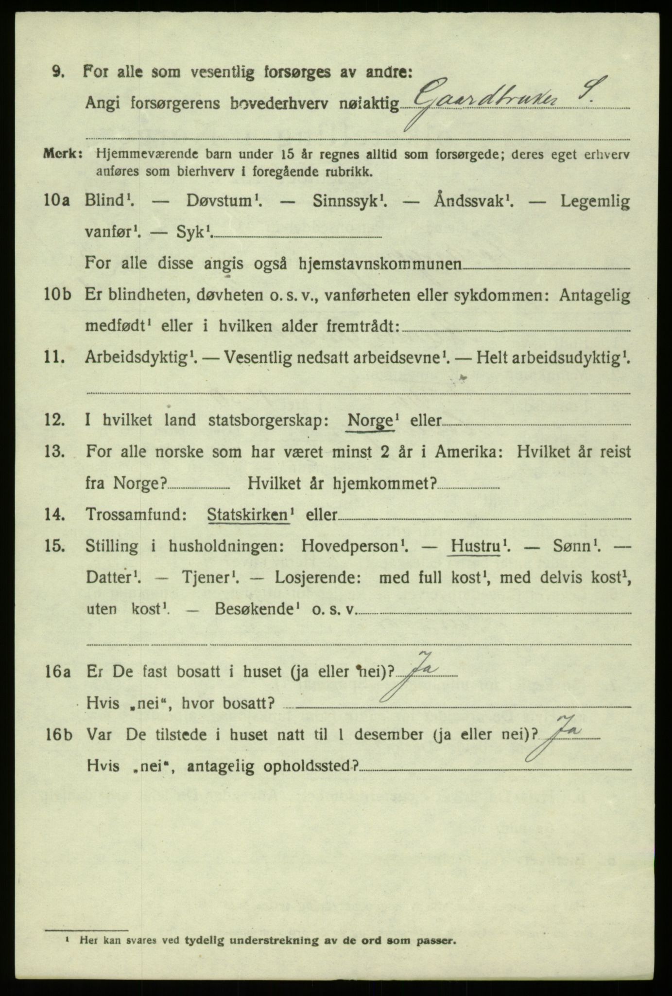 SAB, 1920 census for Hosanger, 1920, p. 2368