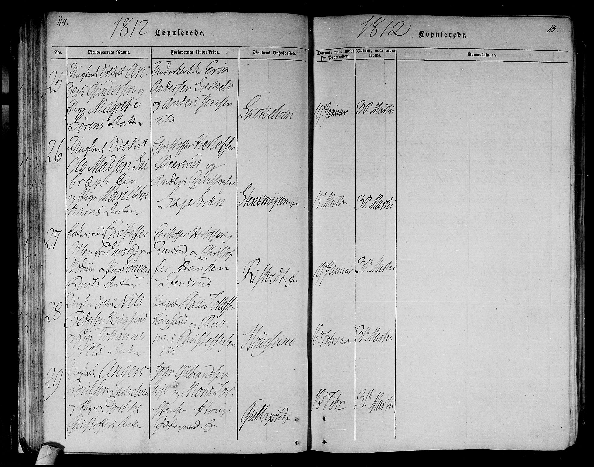 Eiker kirkebøker, SAKO/A-4/F/Fa/L0010: Parish register (official) no. I 10, 1806-1815, p. 114-115