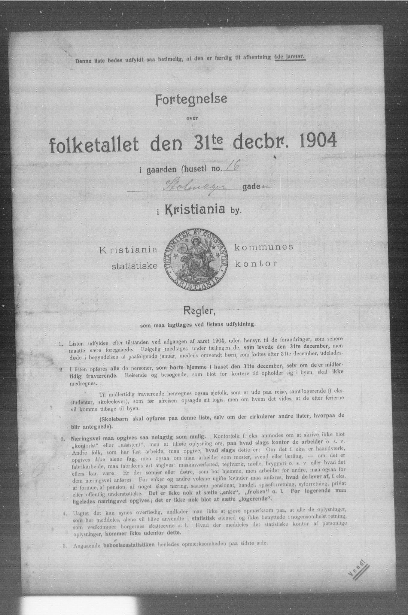 OBA, Municipal Census 1904 for Kristiania, 1904, p. 19420