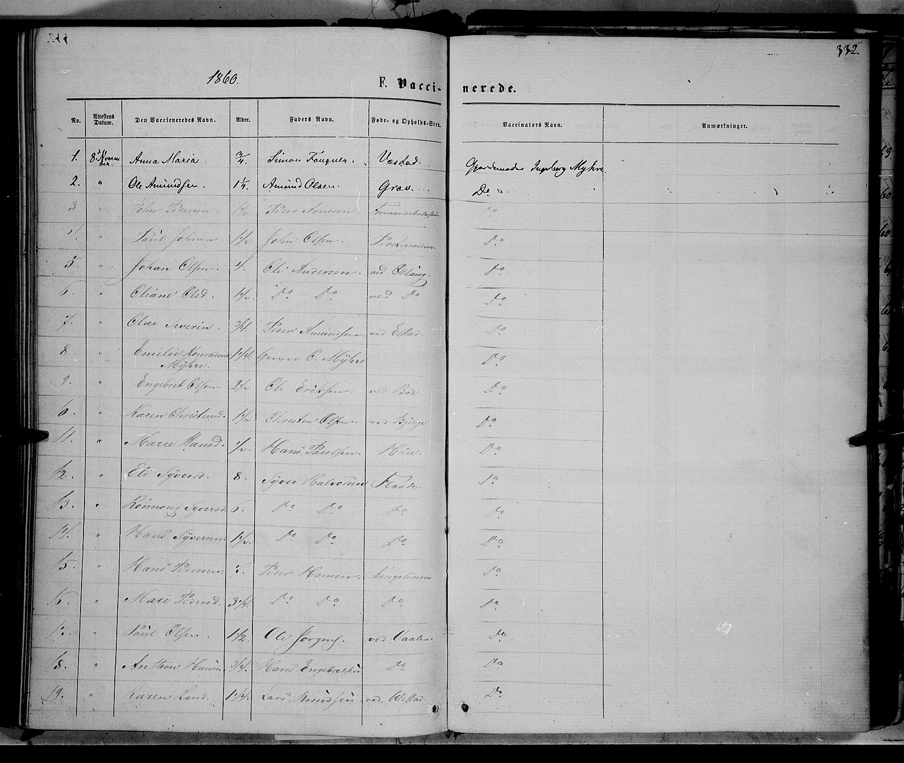 Ringebu prestekontor, SAH/PREST-082/H/Ha/Haa/L0007: Parish register (official) no. 7, 1860-1877, p. 332