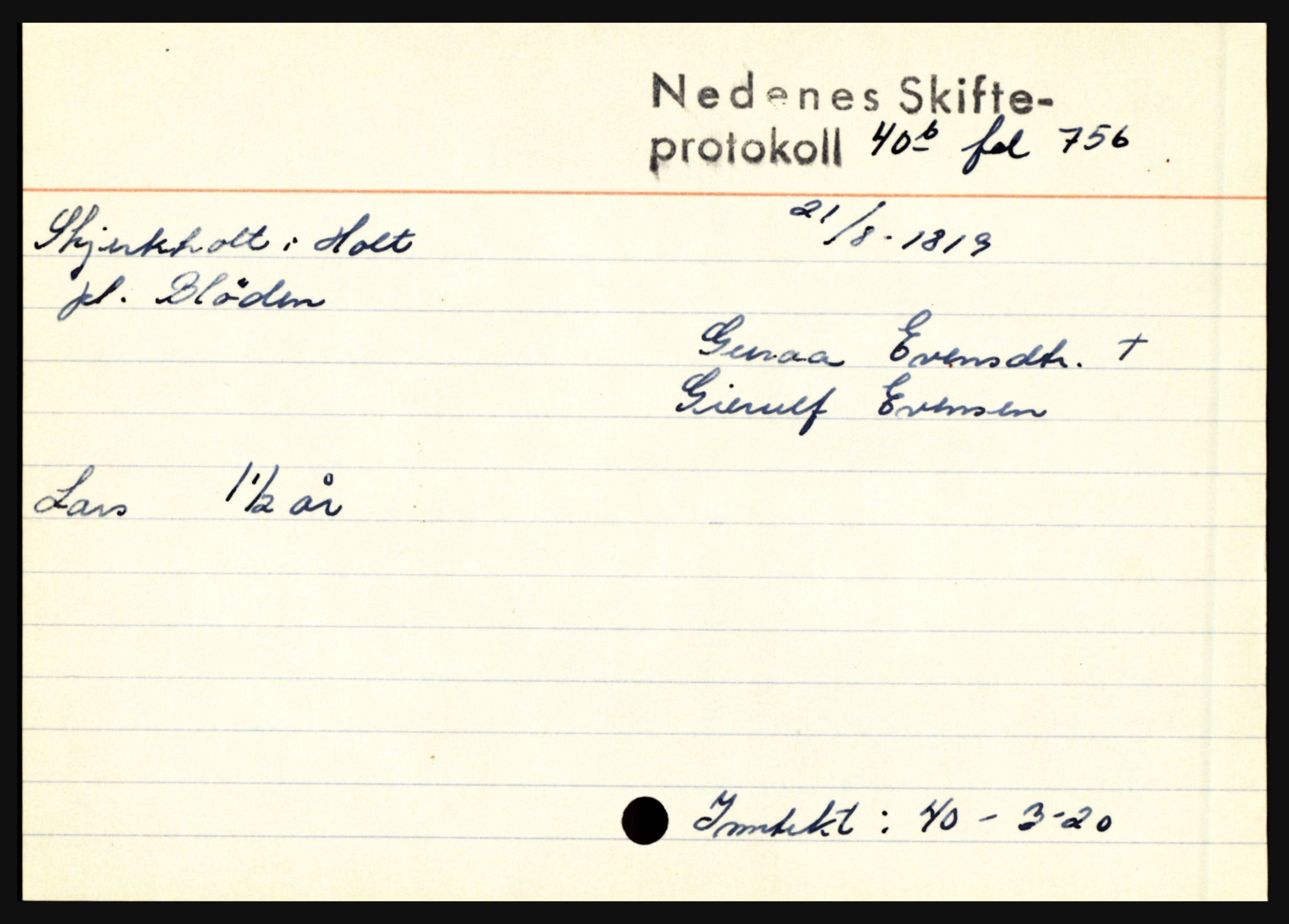 Nedenes sorenskriveri før 1824, AV/SAK-1221-0007/H, p. 26957