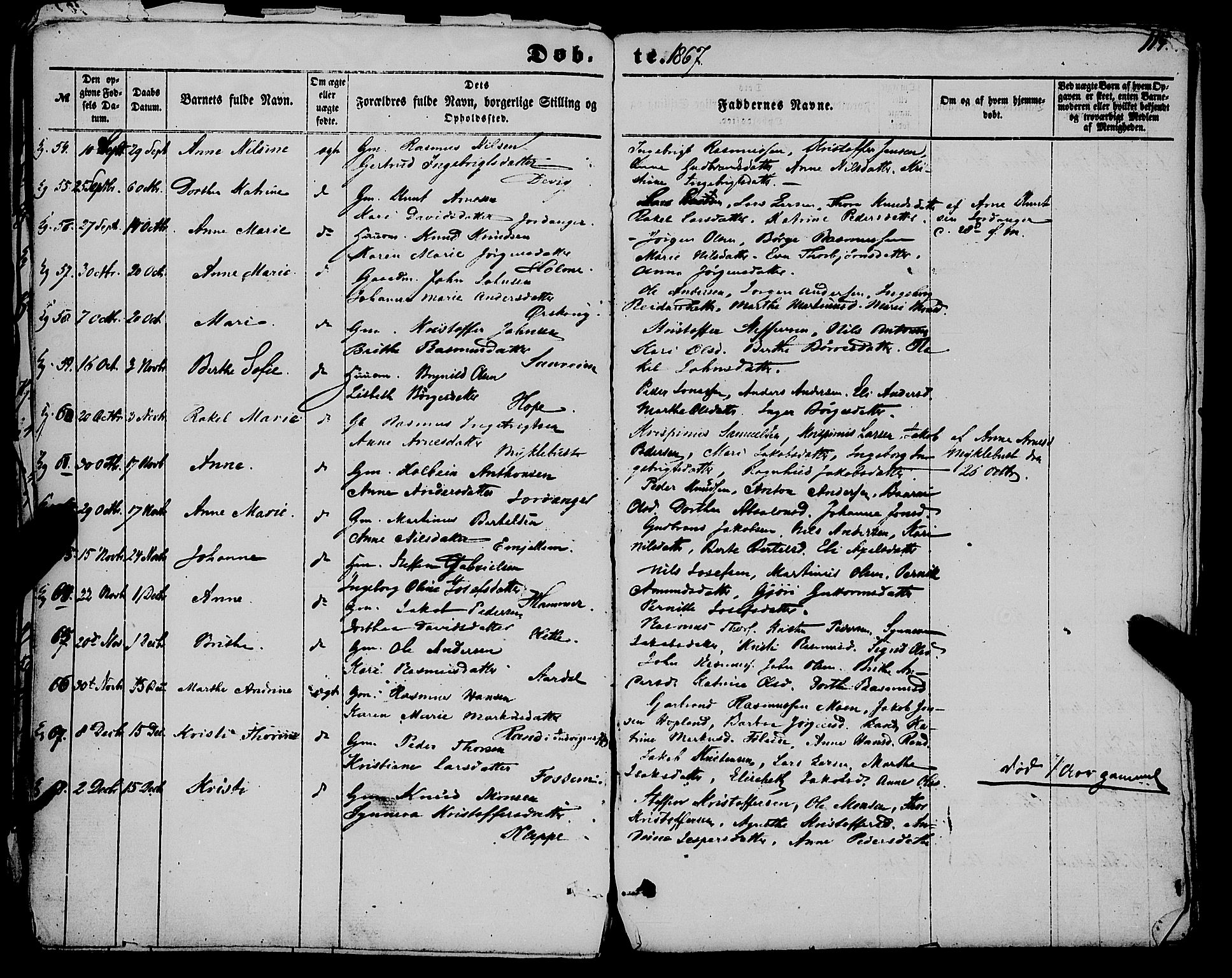 Gloppen sokneprestembete, SAB/A-80101/H/Haa/Haaa/L0009: Parish register (official) no. A 9, 1855-1870, p. 114