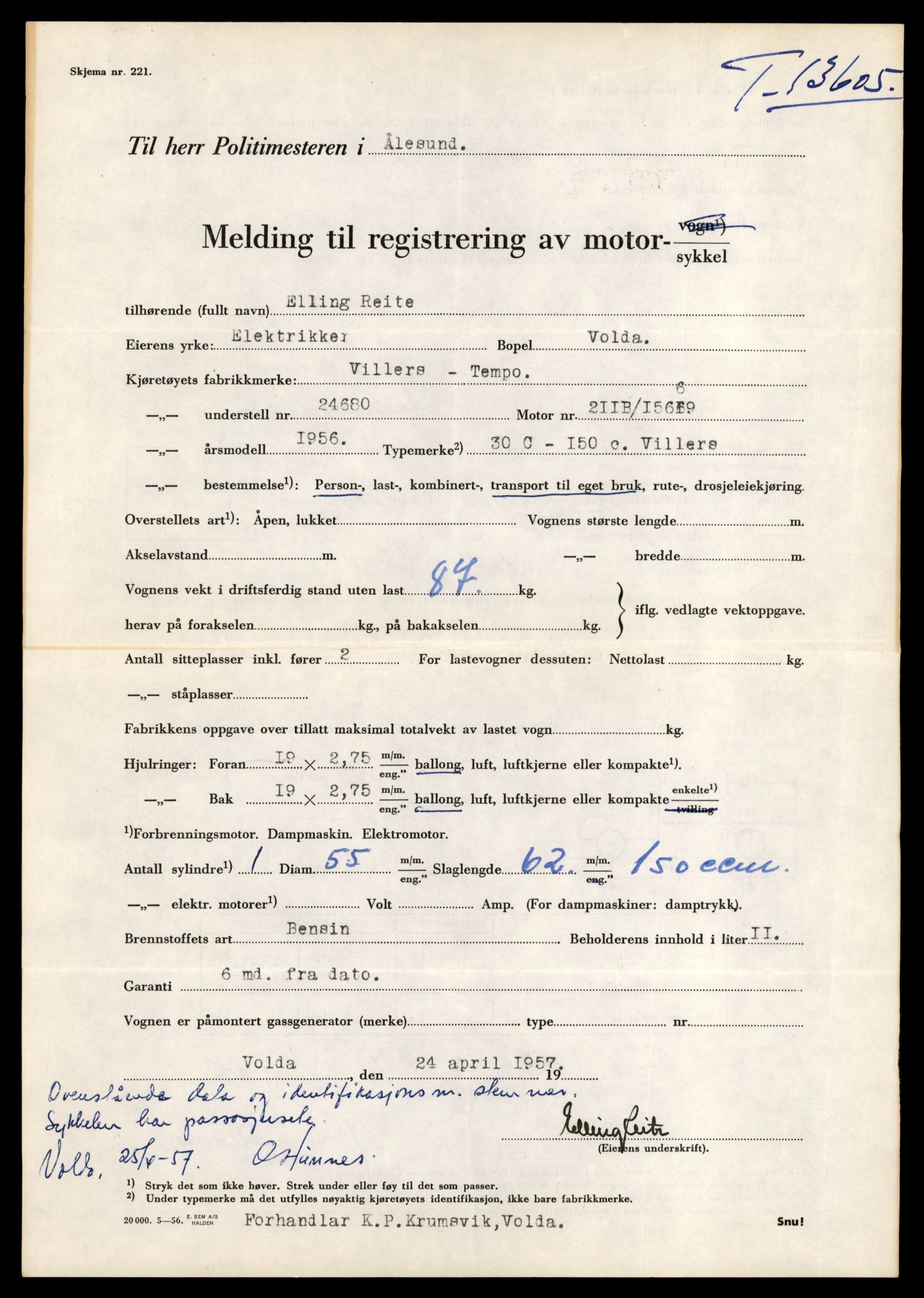 Møre og Romsdal vegkontor - Ålesund trafikkstasjon, AV/SAT-A-4099/F/Fe/L0040: Registreringskort for kjøretøy T 13531 - T 13709, 1927-1998, p. 1332