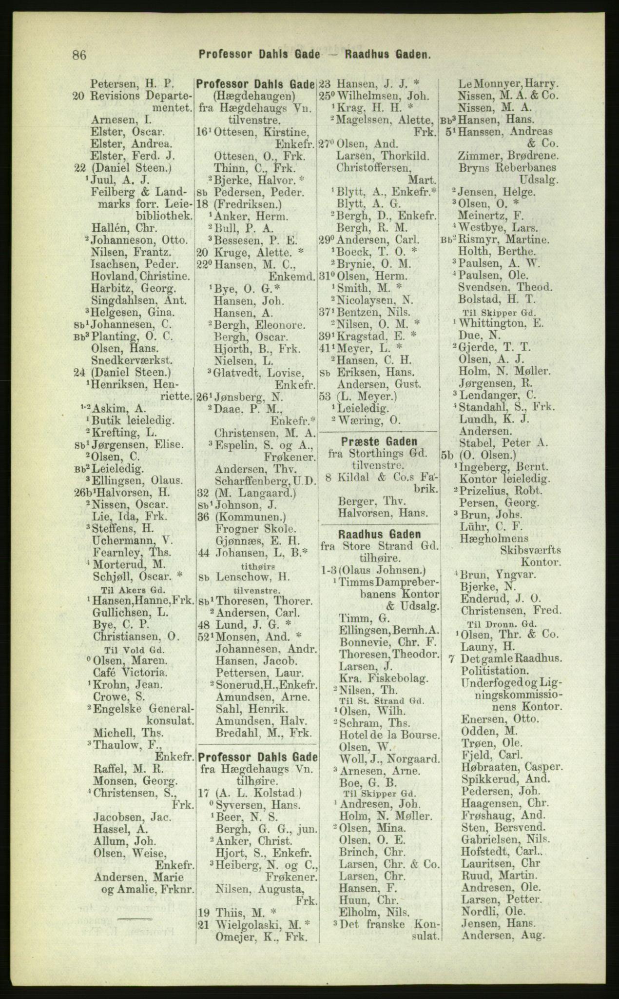 Kristiania/Oslo adressebok, PUBL/-, 1883, p. 86