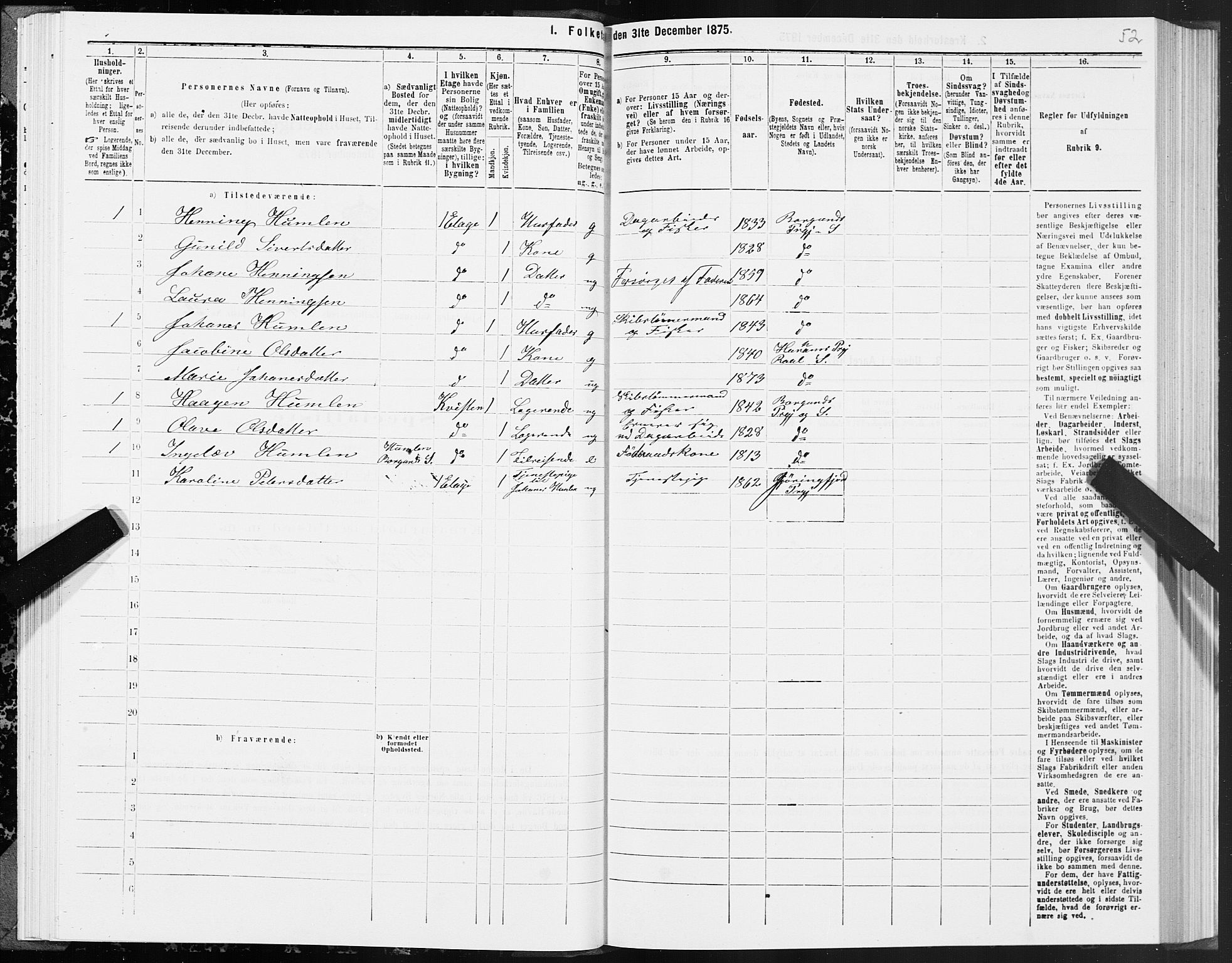 SAT, 1875 census for 1501P Ålesund, 1875, p. 4052