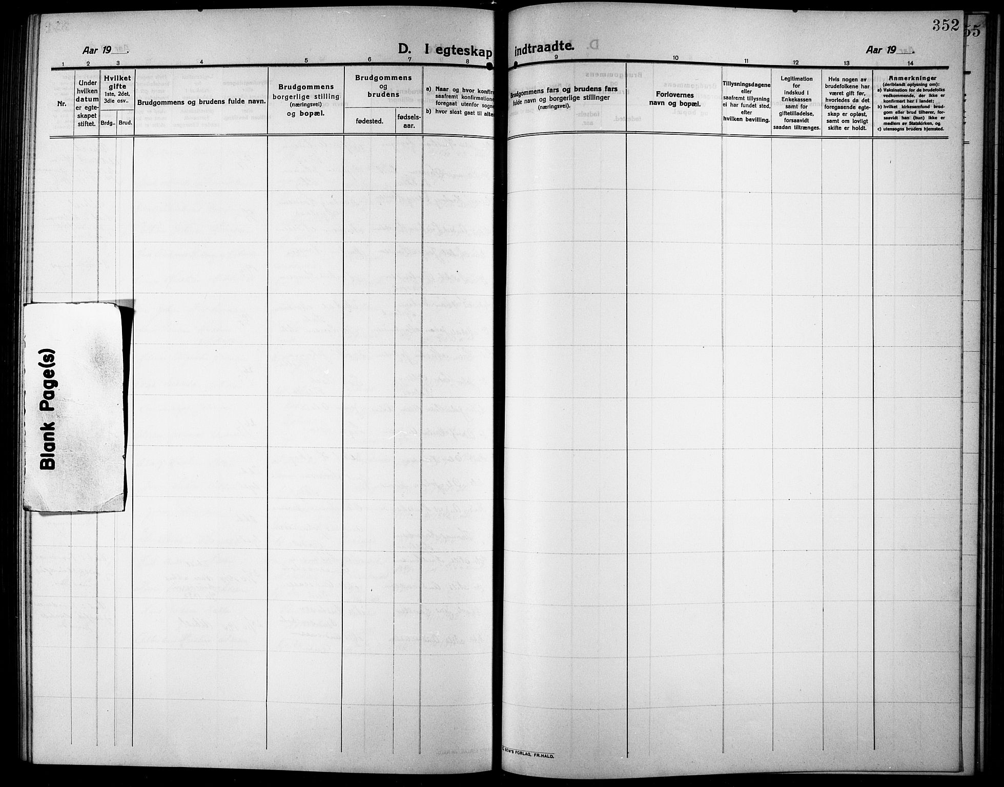 Ibestad sokneprestembete, AV/SATØ-S-0077/H/Ha/Hab/L0009klokker: Parish register (copy) no. 9, 1902-1914, p. 352