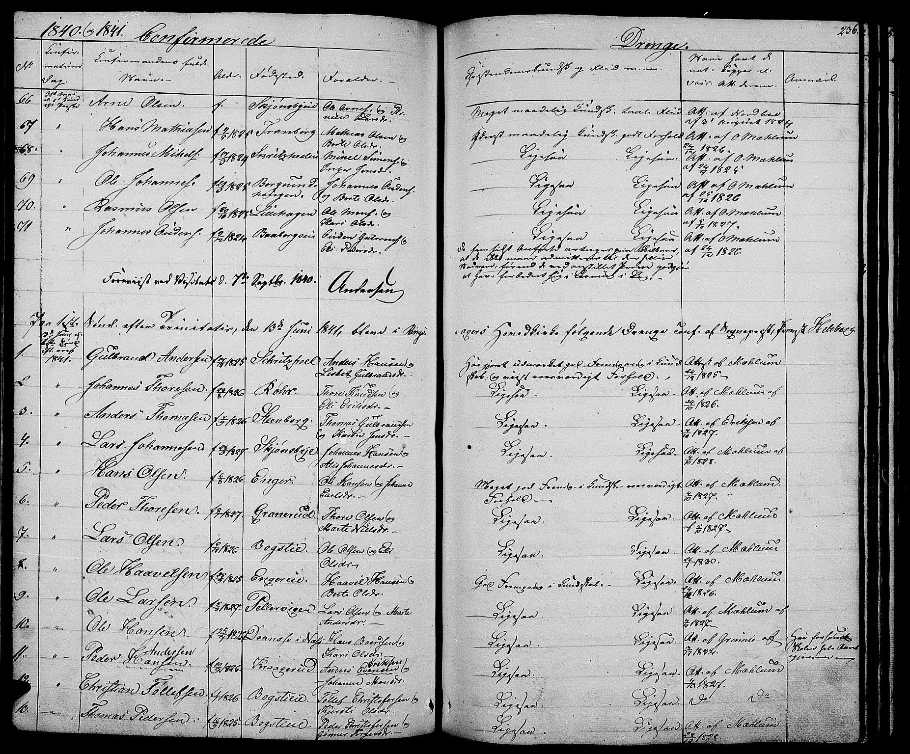 Ringsaker prestekontor, AV/SAH-PREST-014/L/La/L0005: Parish register (copy) no. 5, 1839-1850, p. 236