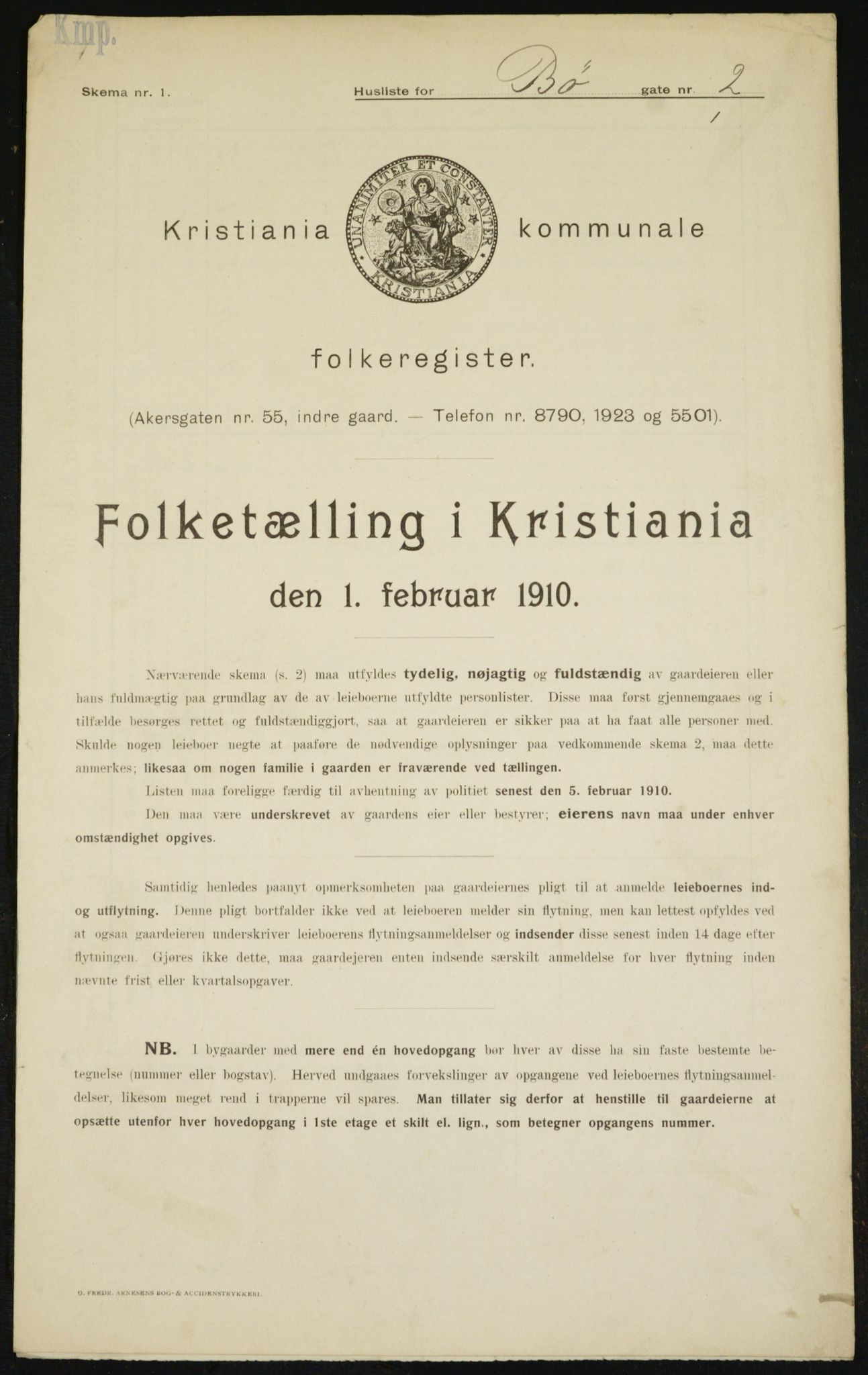 OBA, Municipal Census 1910 for Kristiania, 1910, p. 10659