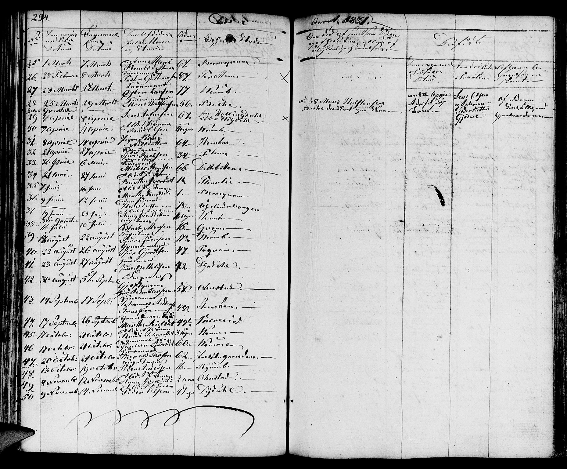 Aurland sokneprestembete, SAB/A-99937/H/Ha/Haa/L0006: Parish register (official) no. A 6, 1821-1859, p. 294