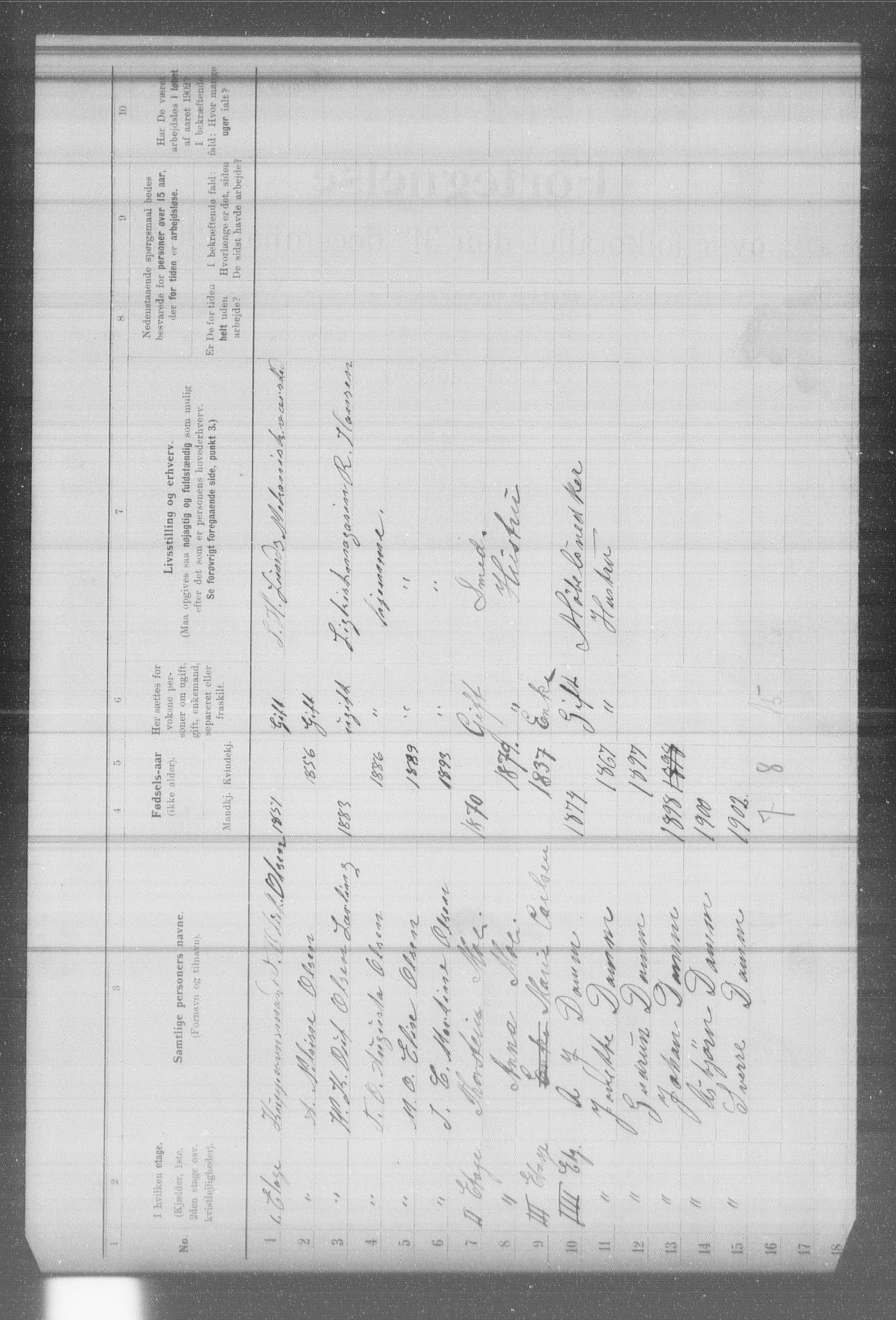 OBA, Municipal Census 1902 for Kristiania, 1902, p. 9617